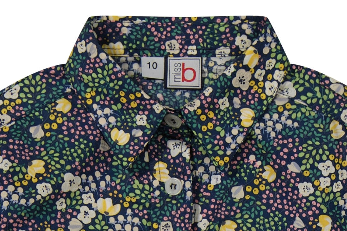 Sloane Girls Camp Shirtdress - Floral Print Fall Dress for Kids | Perfect for School, Playdates & Outdoor Adventures