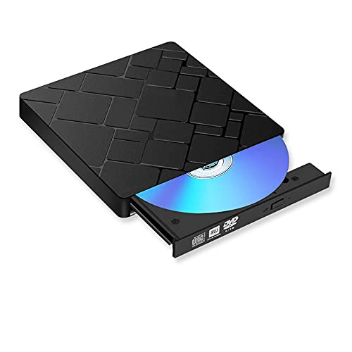 JINDAO USB 3.0 External DVD Drive with Type C Port - CD/DVD Burner, High-Speed Read-Write, Plug & Play for Laptop, PC, Mac - Perfect for Movies, Data Backup & Software Installation