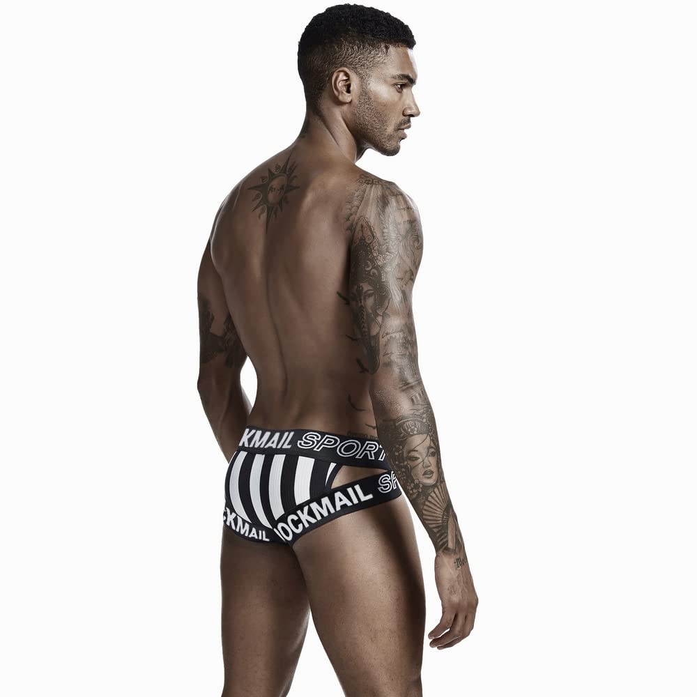 JOCKMAIL 4-Pack Men's Cotton Low Rise Briefs Underwear - Soft Breathable Comfort for Everyday Wear, Workout & Travel