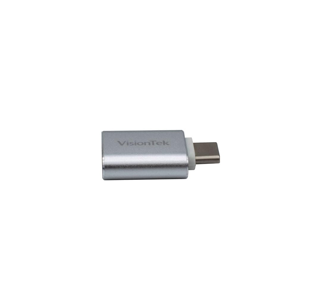 VisionTek USB-C to USB-A Adapter (M/F) - USB Type C Male to USB Type A Female Converter - Compatible with Laptops, Phones & Tablets for Data Transfer & Charging