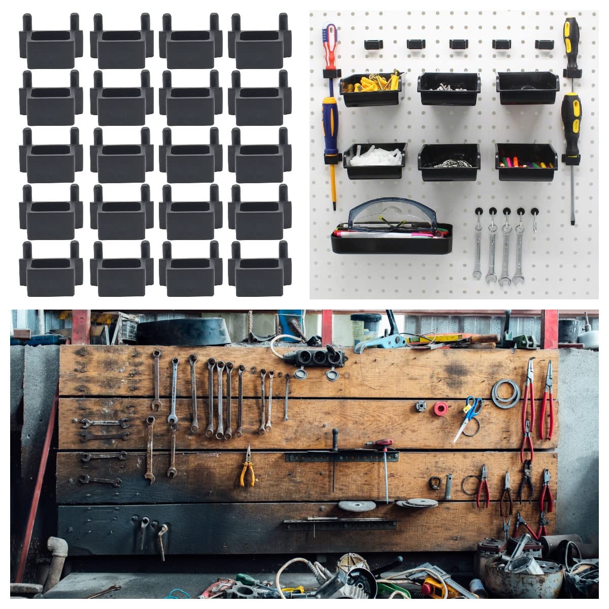 258 PCS Pegboard Hooks Kit - Metal Pegboard Hooks, Bins & Accessories for Garage, Workshop & Retail Organization - Heavy Duty Storage Solution for Tools, Supplies & Retail Displays
