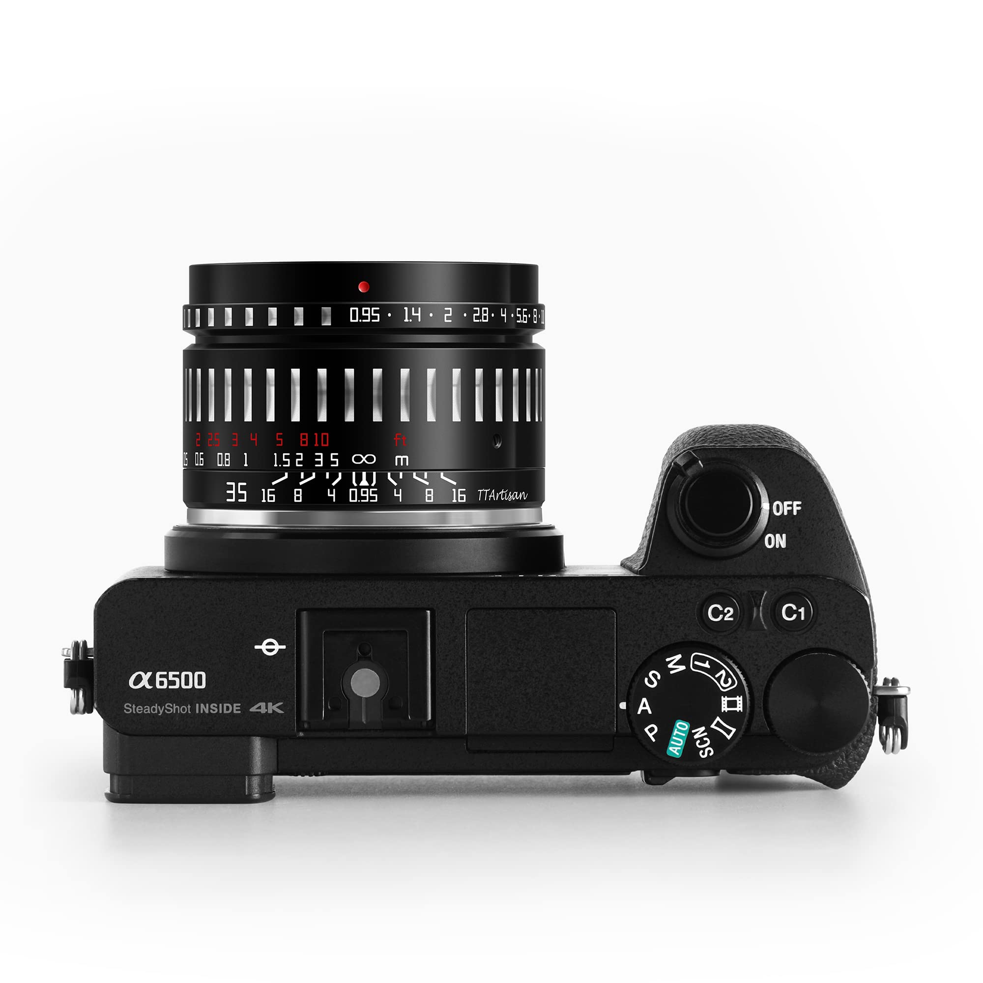 TTArtisan 35mm F0.95 APS-C Large Aperture Manual Focus Lens for Sony E Mount - Compatible with A5000/A6000/A6100/A6300/A6400/A6500/A6600/NEX-5/NEX-7 - Perfect for Portrait, Street & Low Light Photography