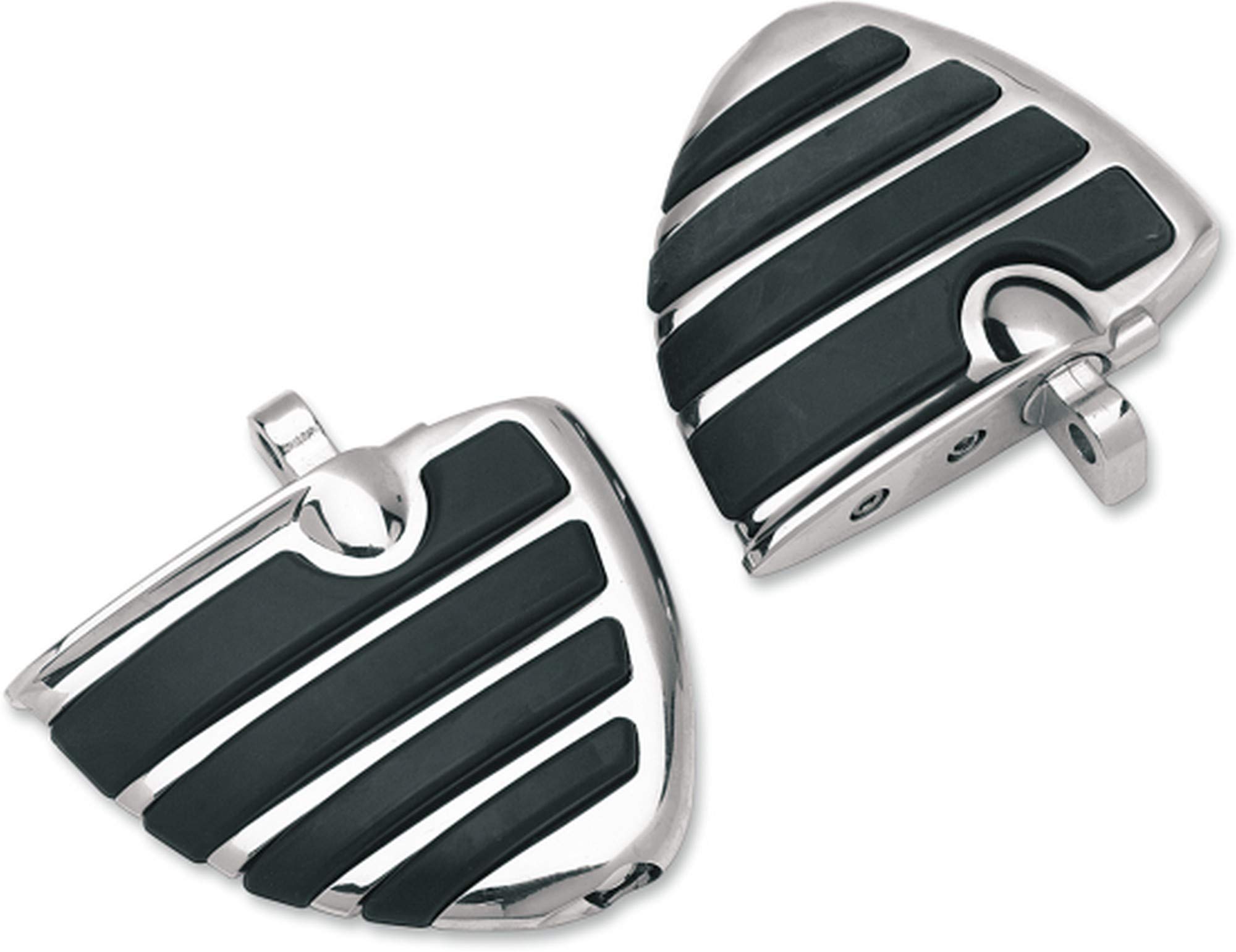 Kuryakyn 4450 ISO-Wing Pegs for Harley Davidson - Direct Replacement Foot Pegs for Male Mount - Comfortable Motorcycle Footrests for Long Rides and Cruising
