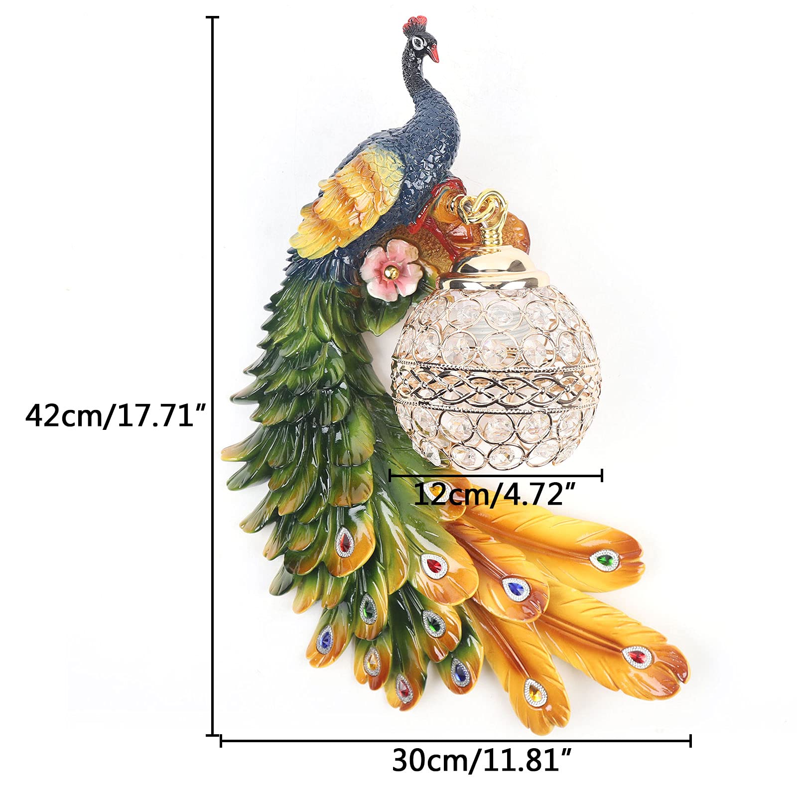 YIYIBYUS 3D Wall Lamp - Bohemian Retro Art Design, Bedroom Wall Sconce Light Fixture for Home Decor, Living Room & Dorm Background Lighting