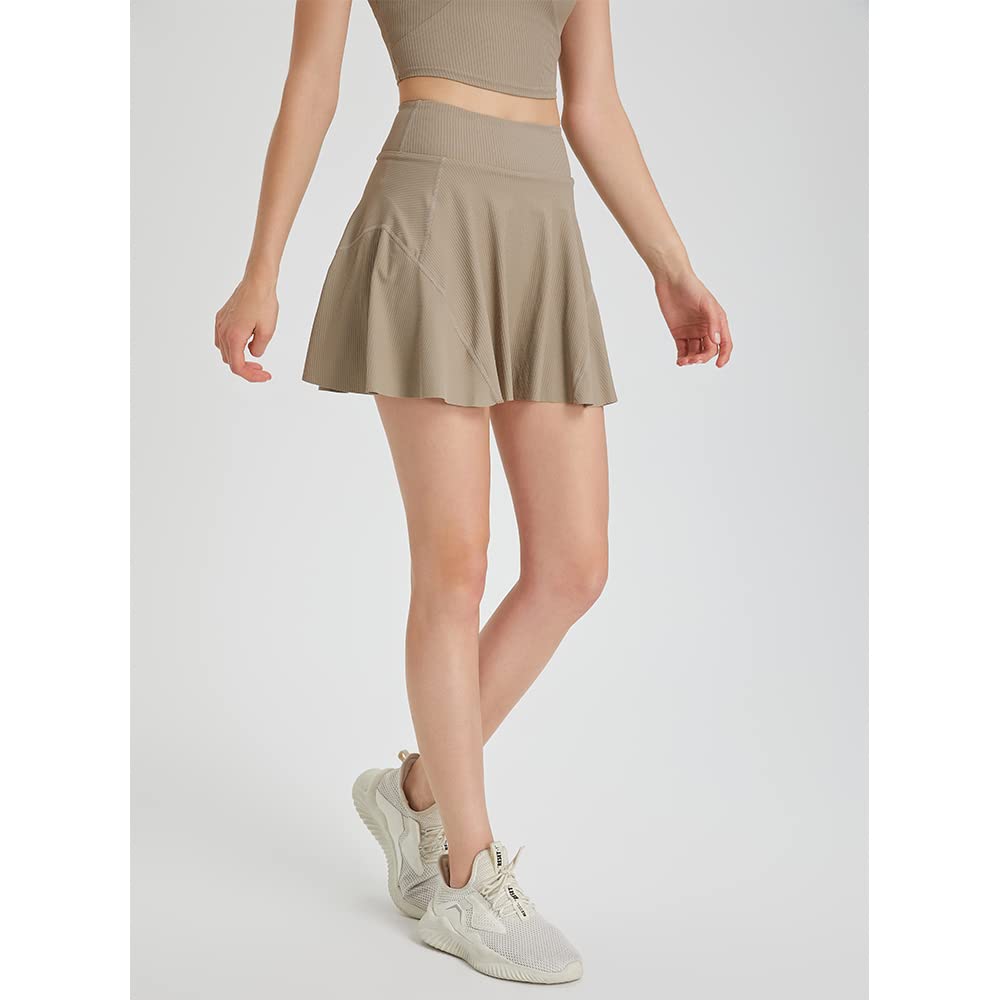 Tikwek Women's High Waisted Tennis Skorts with Pockets - Athletic Skirt for Tennis, Golf & Running - Breathable Workout Skirt for Women's Sports & Casual Wear