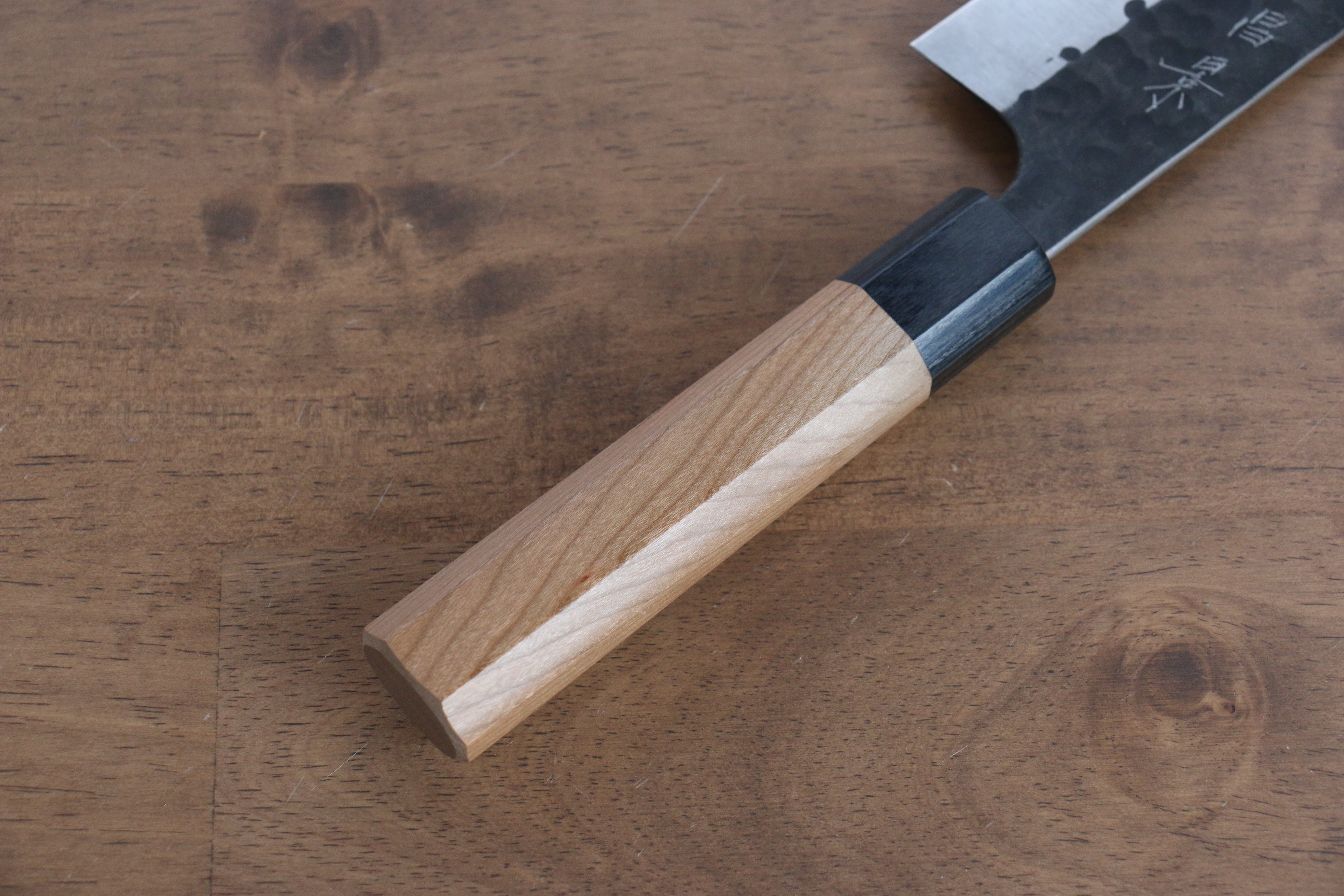 Masakage Koishi Blue Super Santoku Knife 165mm - Japanese High Carbon Steel Blade with American Cherry Wood Handle - Perfect for Slicing, Dicing, and Chopping Vegetables, Meat, and Fish