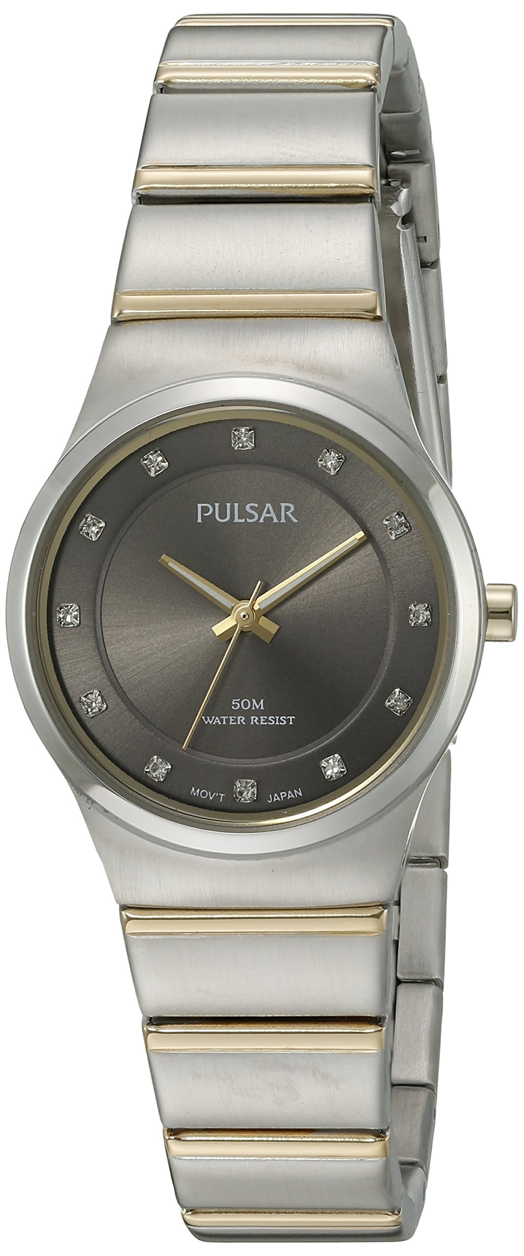 Pulsar PH8201 Women's Stainless Steel Dress Watch with Quartz Movement & Jewelry Accents - Elegant Timepiece for Office, Parties & Special Occasions