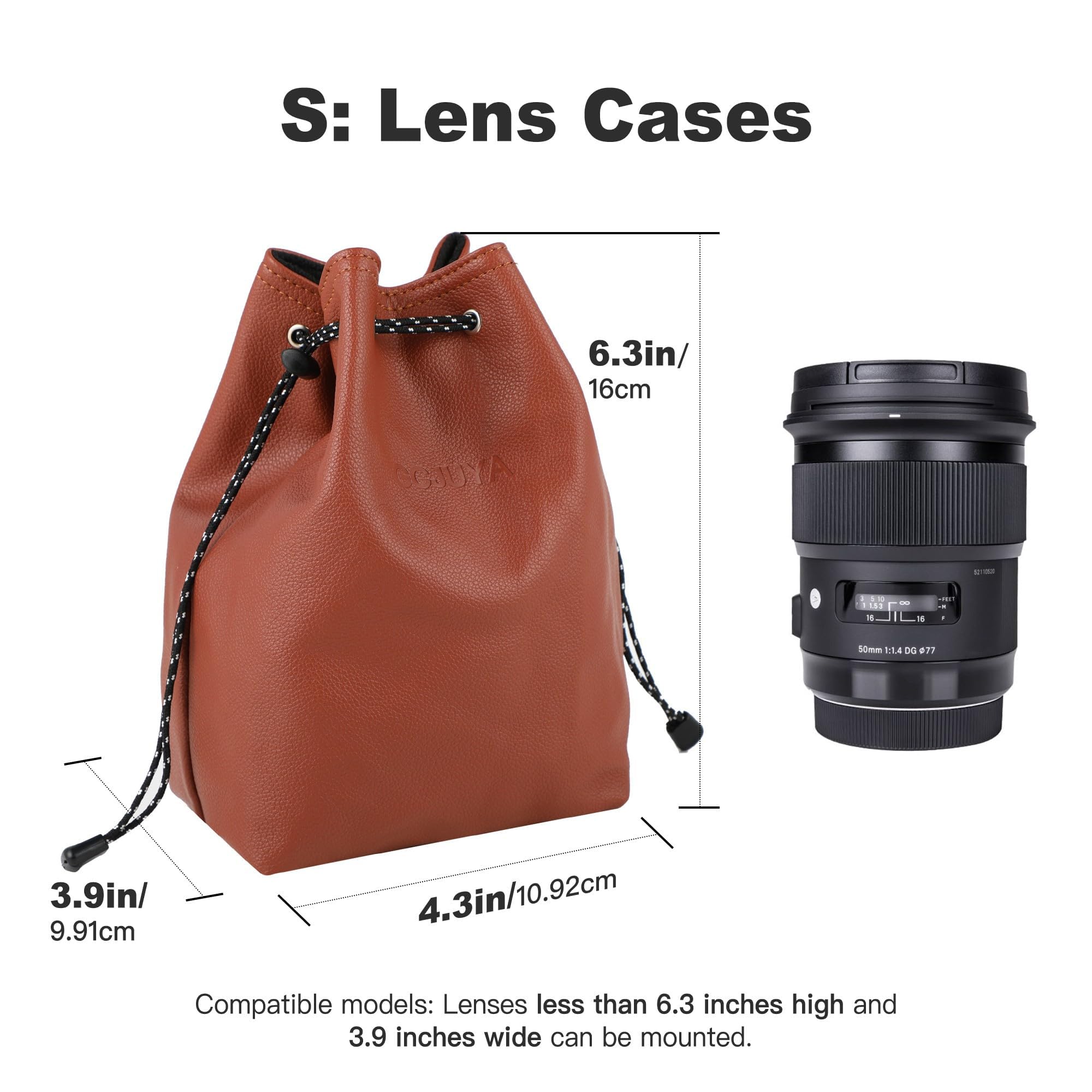 Compact Camera Bag with Removable Crossbody Strap - Waterproof DSLR Camera Case for Digital SLR/Mirrorless Cameras - Travel & Outdoor Photography Accessories for Men & Women (Brown, Small) - Perfect for Hiking, Travel & Daily Use