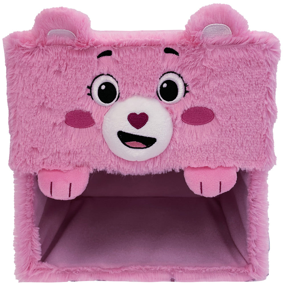 Care Bears Cheer Bear 8-Inch Pink Storage Bin - Cute Toy Organizer for Kids' Room, Playroom & Nursery - Perfect for Storing Plush Toys, Books & Accessories