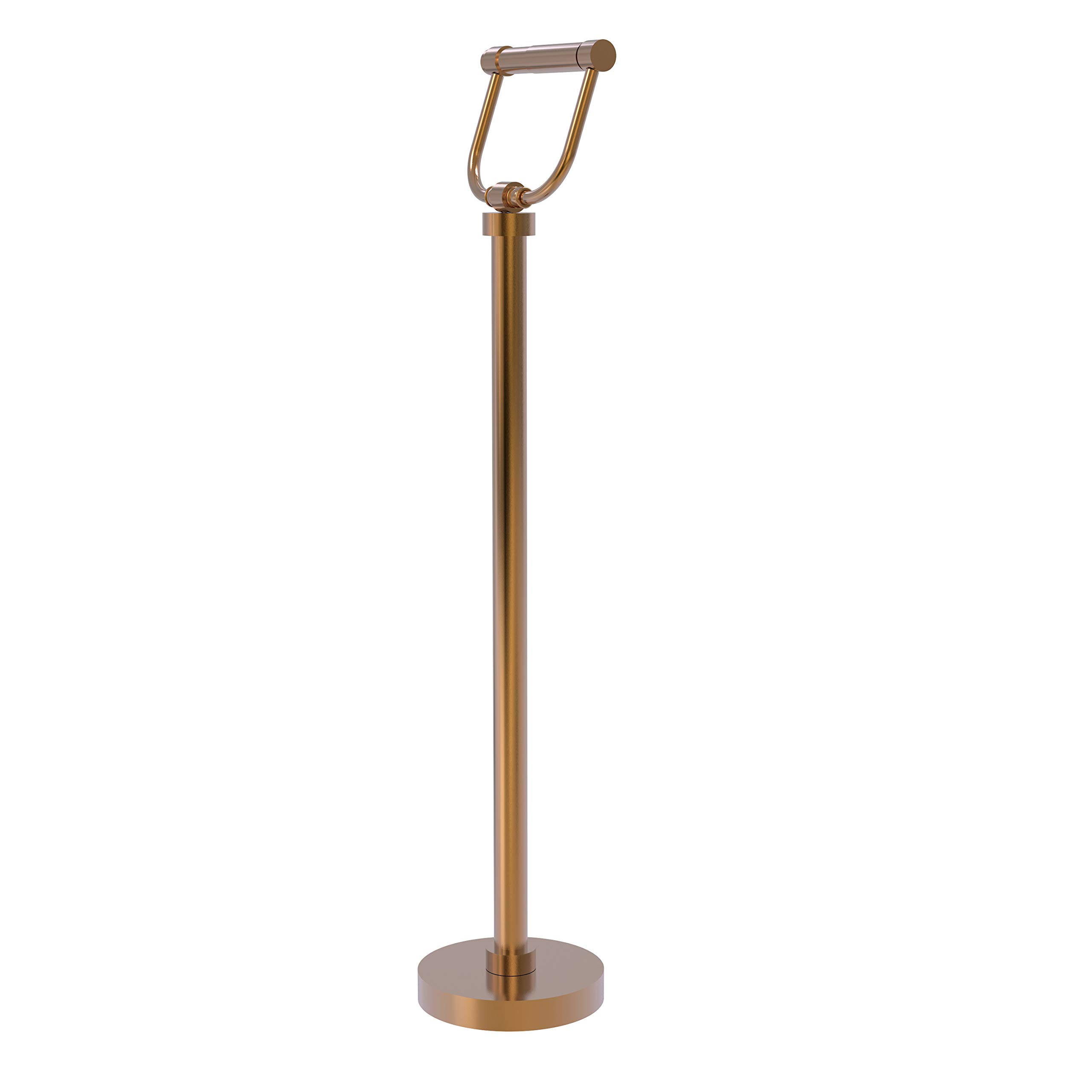 Allied Brass TS-25-BBR 26-Inch Brushed Bronze Toilet Paper Holder Stand - Free Standing Bathroom Tissue Dispenser for Modern Home & Luxury Hotel Decor