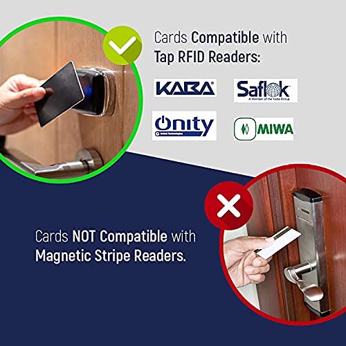 MIFARE Classic 1K RFID Smart Cards - 1000 Pack Blank 13.56MHz ISO14443A NFC Cards for Hotel Key Systems, Access Control & Security - Printable RFID Cards (No Magnetic Stripe) for Hotels, Offices, Gyms & Membership Programs