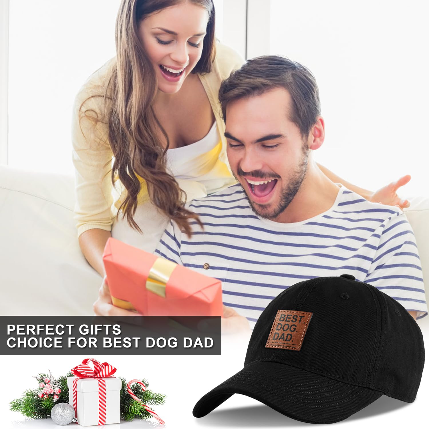 Dog Lovers Baseball Cap - Adjustable Cotton Hat for Women, Perfect Mother's Day & Birthday Gift for Dog Moms - Black - Great for Walks, Dog Parks & Outdoor Adventures