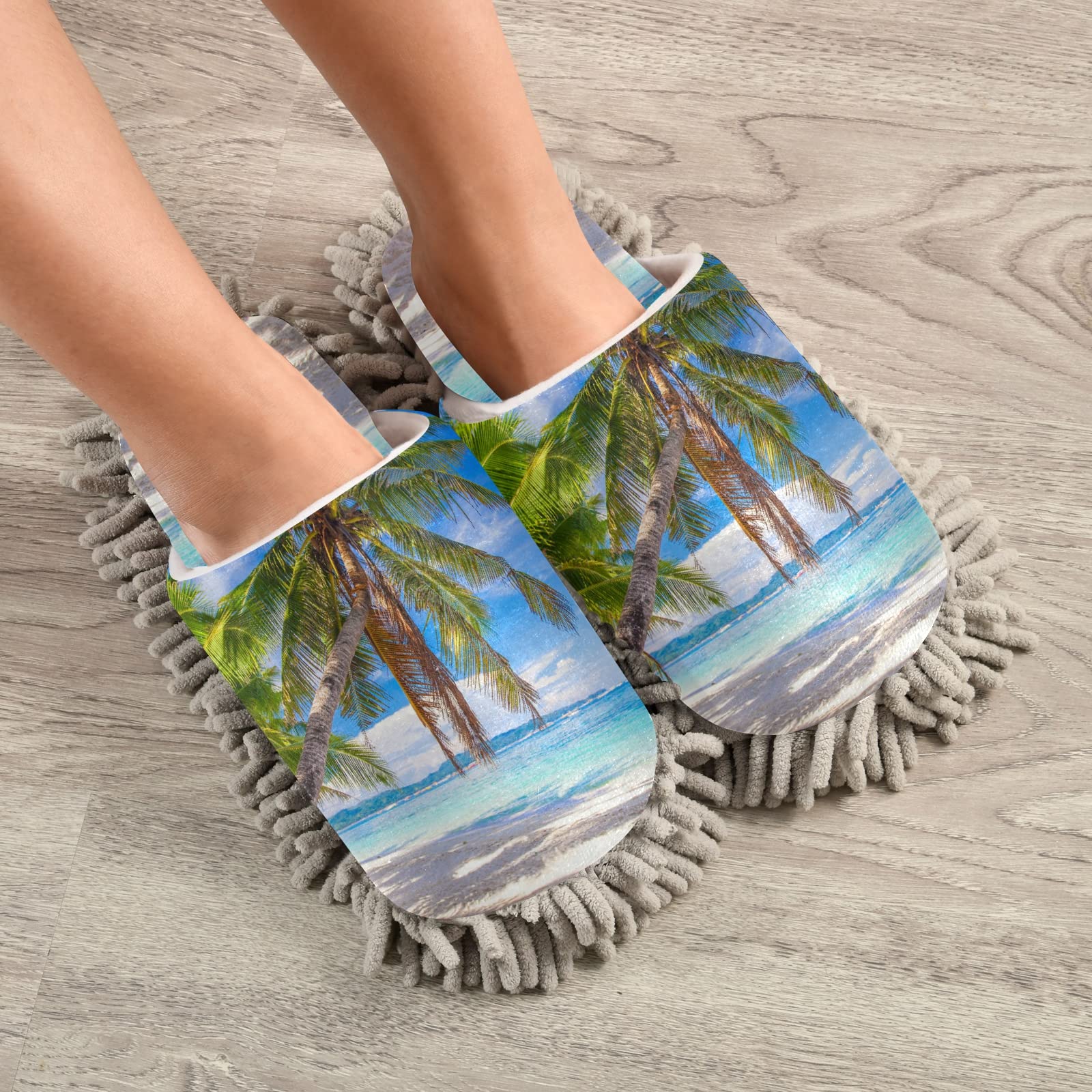 Unisex Mop Slippers Shoes for Cleaning - Soft House Slippers with Microfiber Bottom for Dusting & Spa Use (Size M-L) | Perfect for Home Cleaning, Pet Hair Removal & Relaxation
