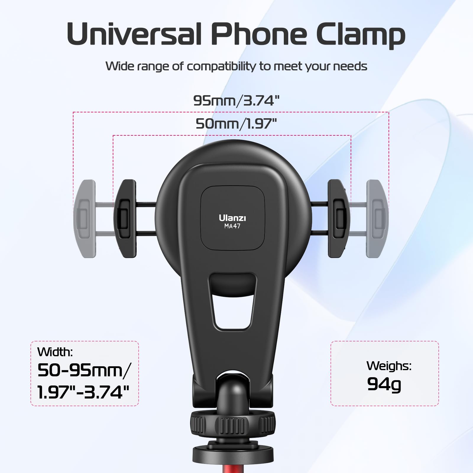 ULANZI MA47 Magnetic Phone Tripod Mount - Universal MagSafe Compatible Tripod Clamp for iPhone 12/13/14/15 Series Plus Pro Max - Perfect for Vlogging, Live Streaming & Hands-Free Photography