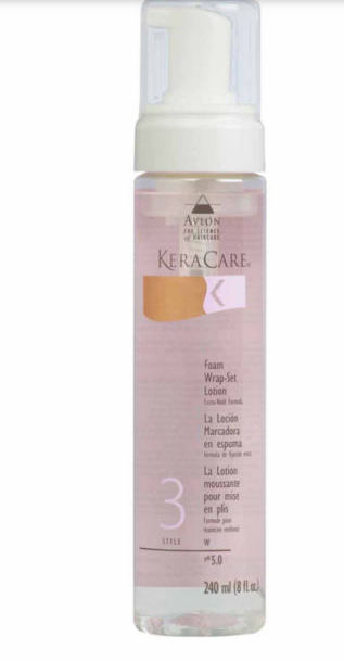 KeraCare Hydrating Foam Wrap Set Lotion 8 oz - Moisturizing Hair Treatment for Curly & Natural Hair - Perfect for Salon & At-Home Styling