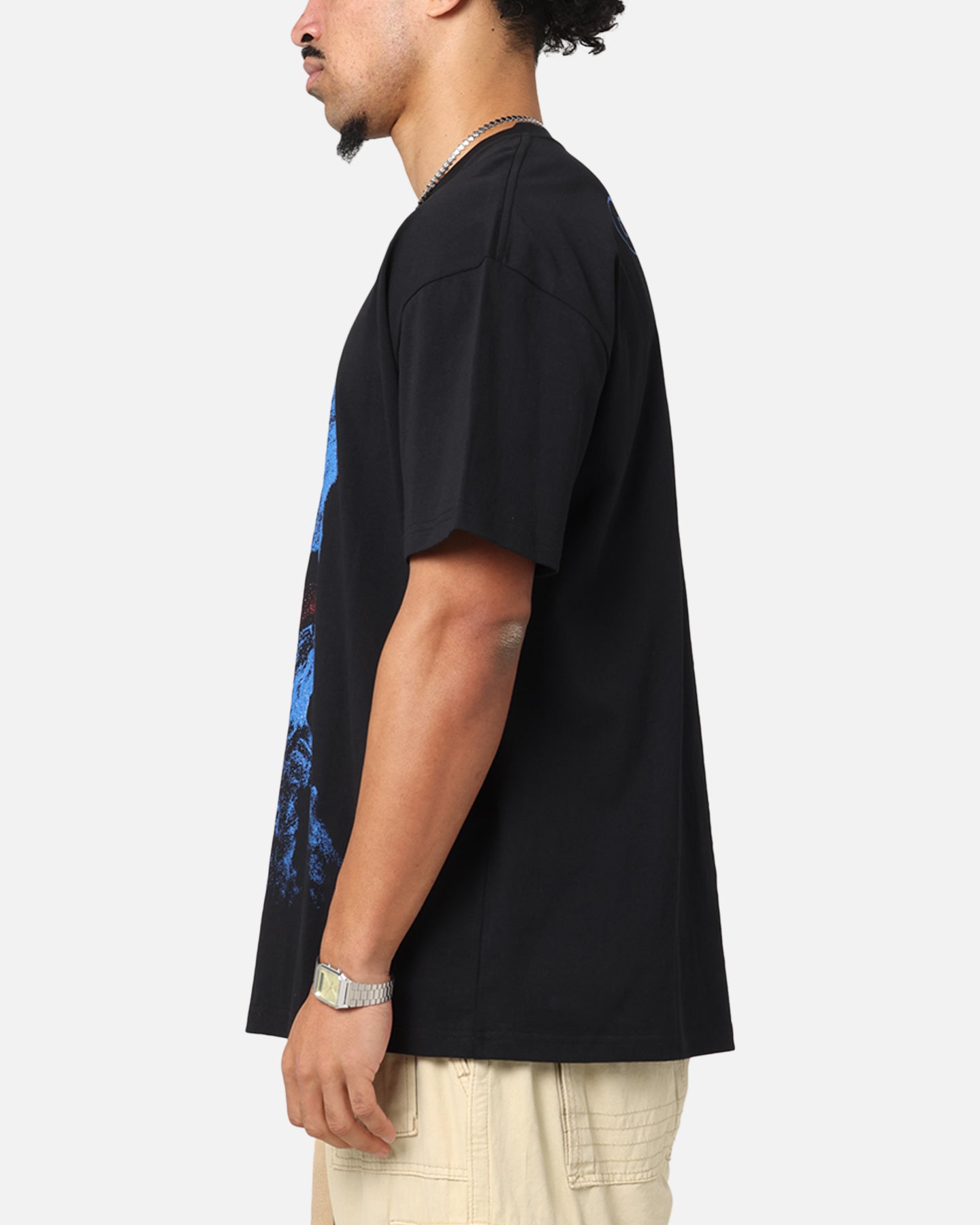American Thrift X Sesame Street Grover Graphic Heavy Cotton T-Shirt - Black | Casual Wear, Street Fashion, Pop Culture Tee