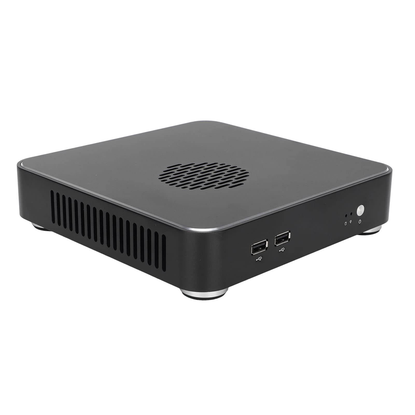 ASHATA Mini ITX Computer Case - Ultra Compact Aluminum PC Case for Desktop Computers | Horizontal Wall Mounted HTPC Case | Perfect for Home Theater & Office Workstations