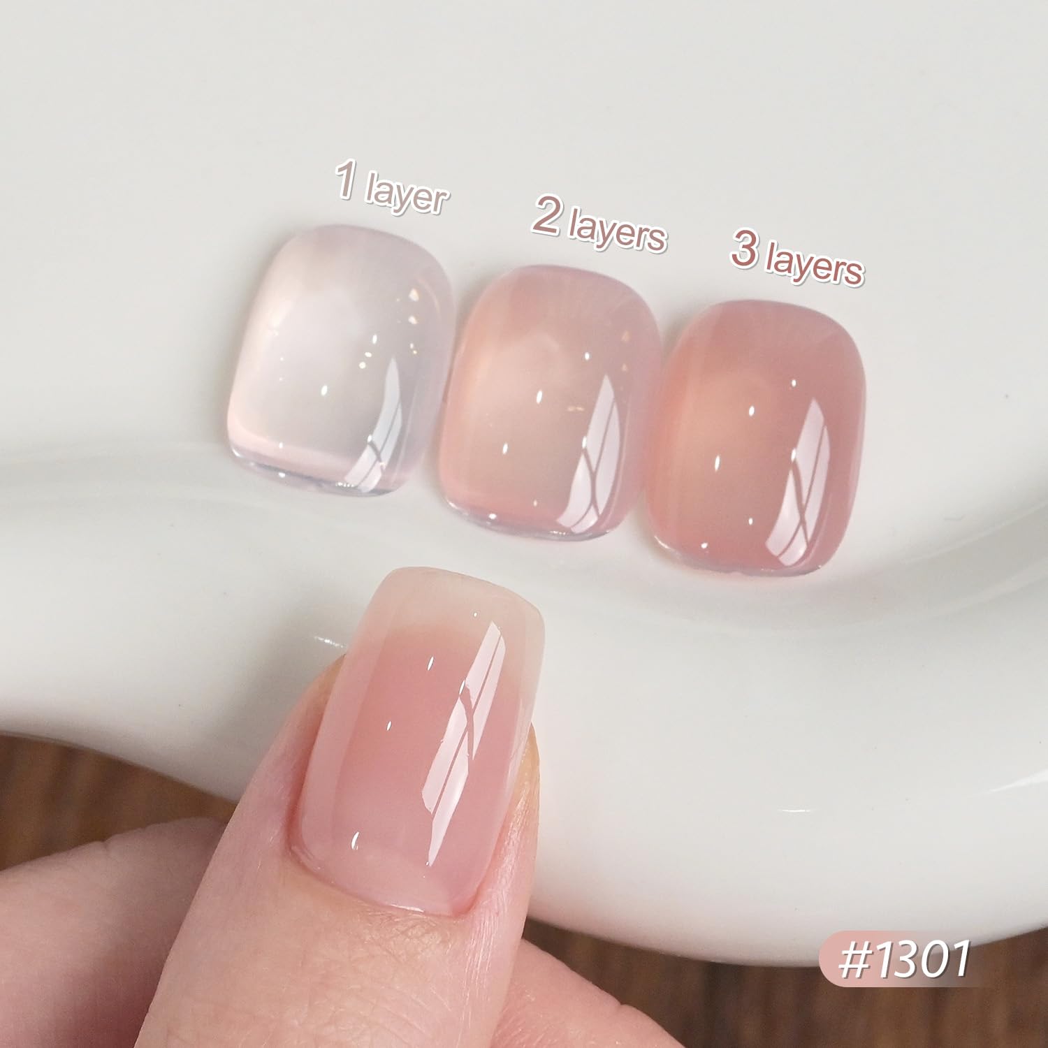 GAOY Jelly Nude Gel Nail Polish Set - 6 Transparent Colors (Sheer Red, Pink, Brown) Soak Off UV Light Cure Gel Polish Kit for Salon & DIY Nail Art at Home | Perfect for French Manicure, Natural Nail Looks & Special Occasions