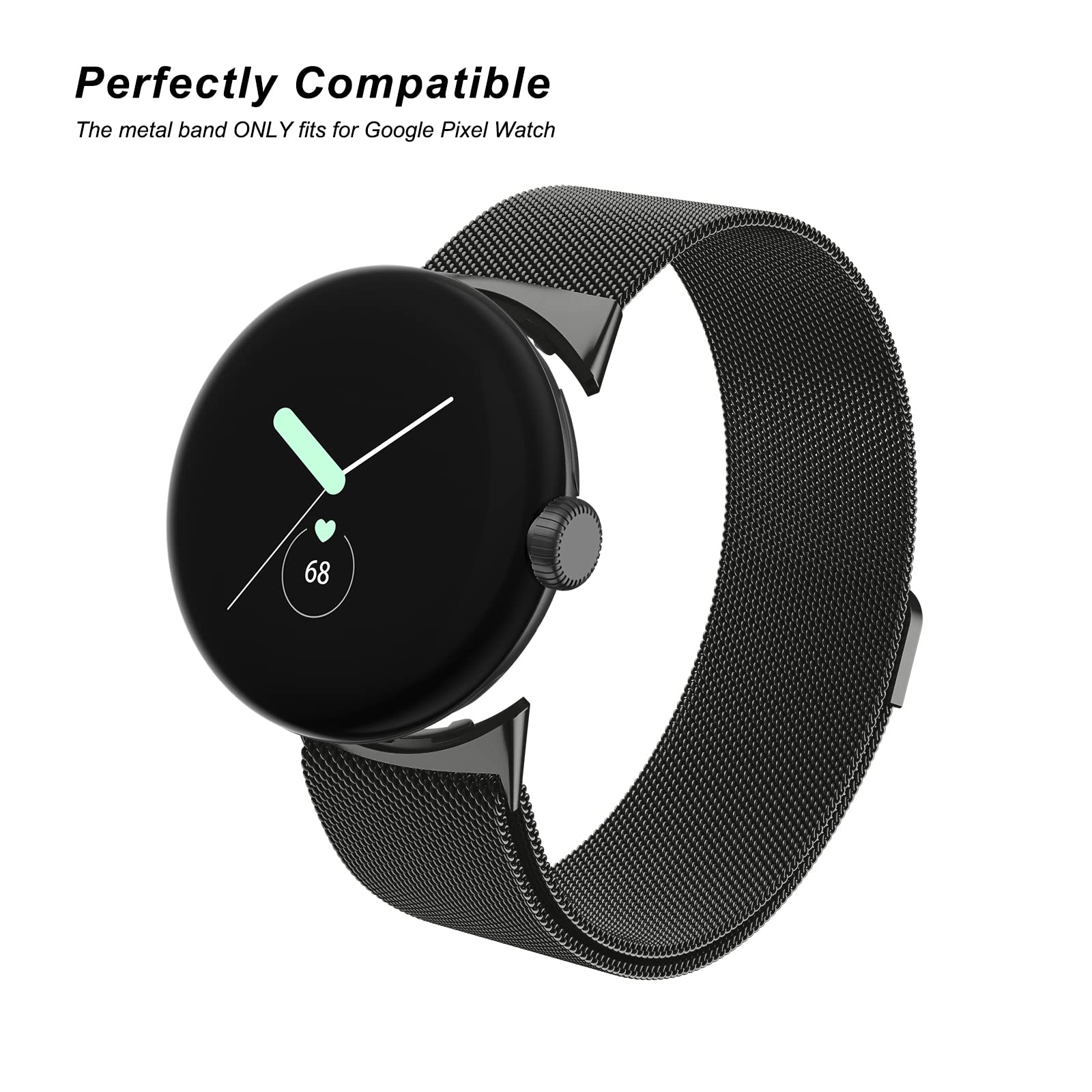 Stainless Steel Band for Google Pixel Watch 1/2/3 41mm - Adjustable Strap for Men & Women - Perfect for Workouts & Daily Wear