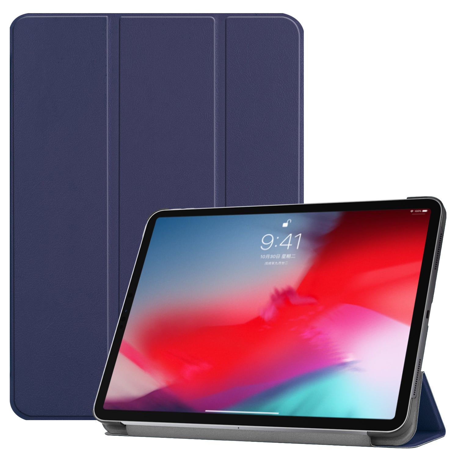 Premium iPad Pro Smart Cover - Navy Blue Protective Case for iPad Pro 11 & 12.9 Inch | Slim Fit, Auto Wake/Sleep | Perfect for Work, Travel & Home Use
