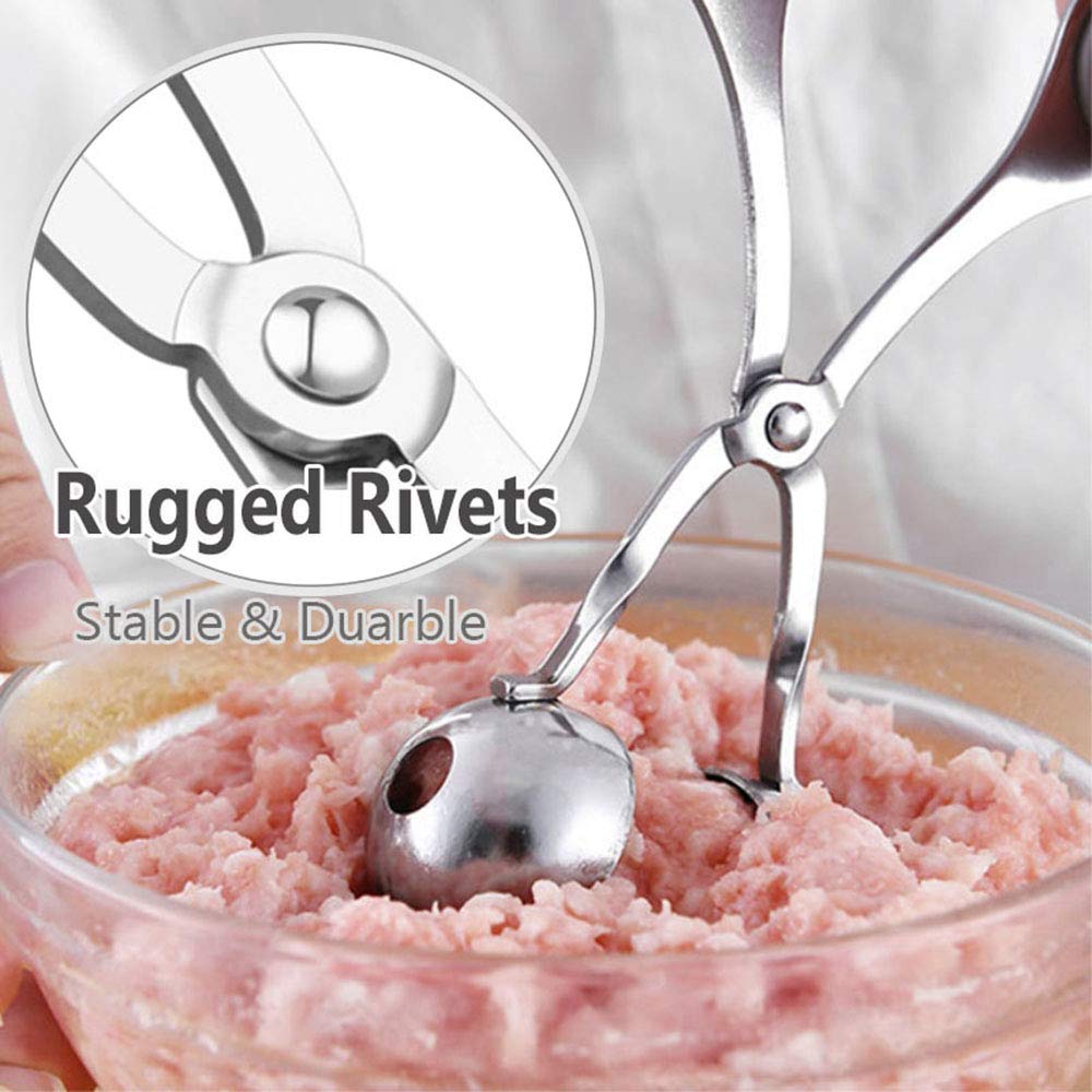 2 Pack Non-Stick Stainless Steel Meat Ballers - 1.38