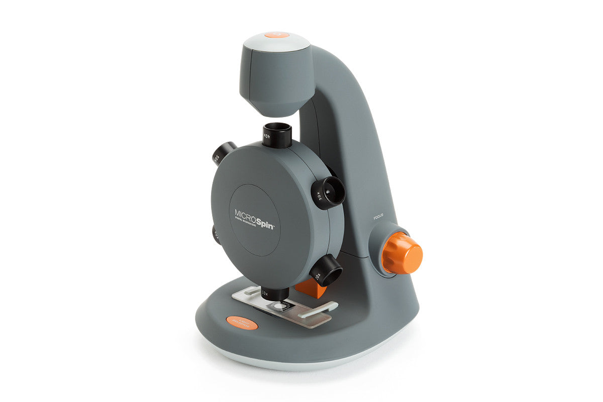 MicroSpin 2 MP Digital Microscope with Adjustable LED - High Resolution USB Microscope for Coin Collecting, Jewelry Inspection & Science Education
