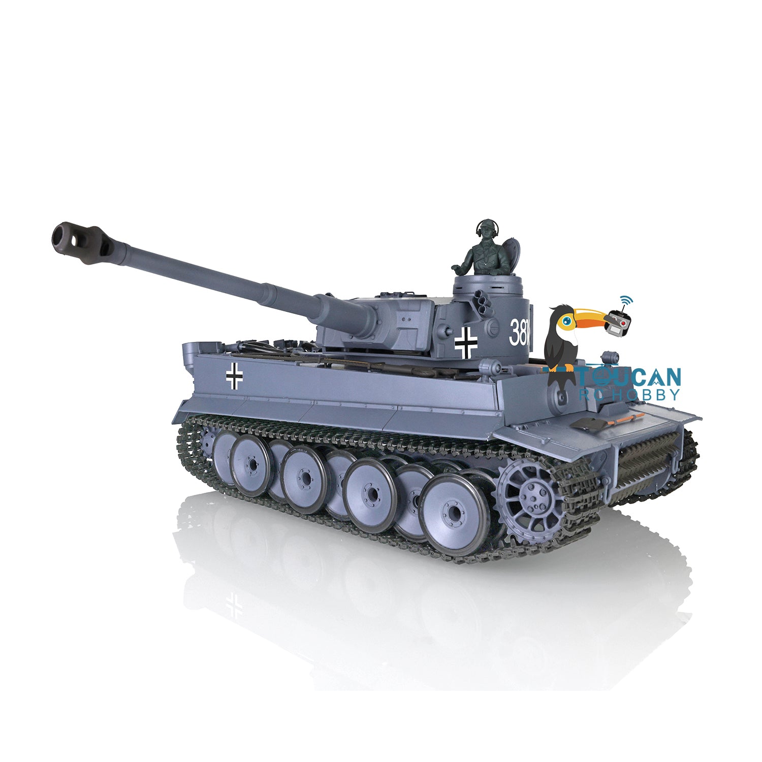 1/16 Scale Henglong German Tiger I RTR RC Tank - 2.4Ghz Remote Control, Smoke & BB Unit, Infrared Combat System (Model 3818) | Fast Free Shipping | Perfect for Military Enthusiasts, Collectors & RC Battles