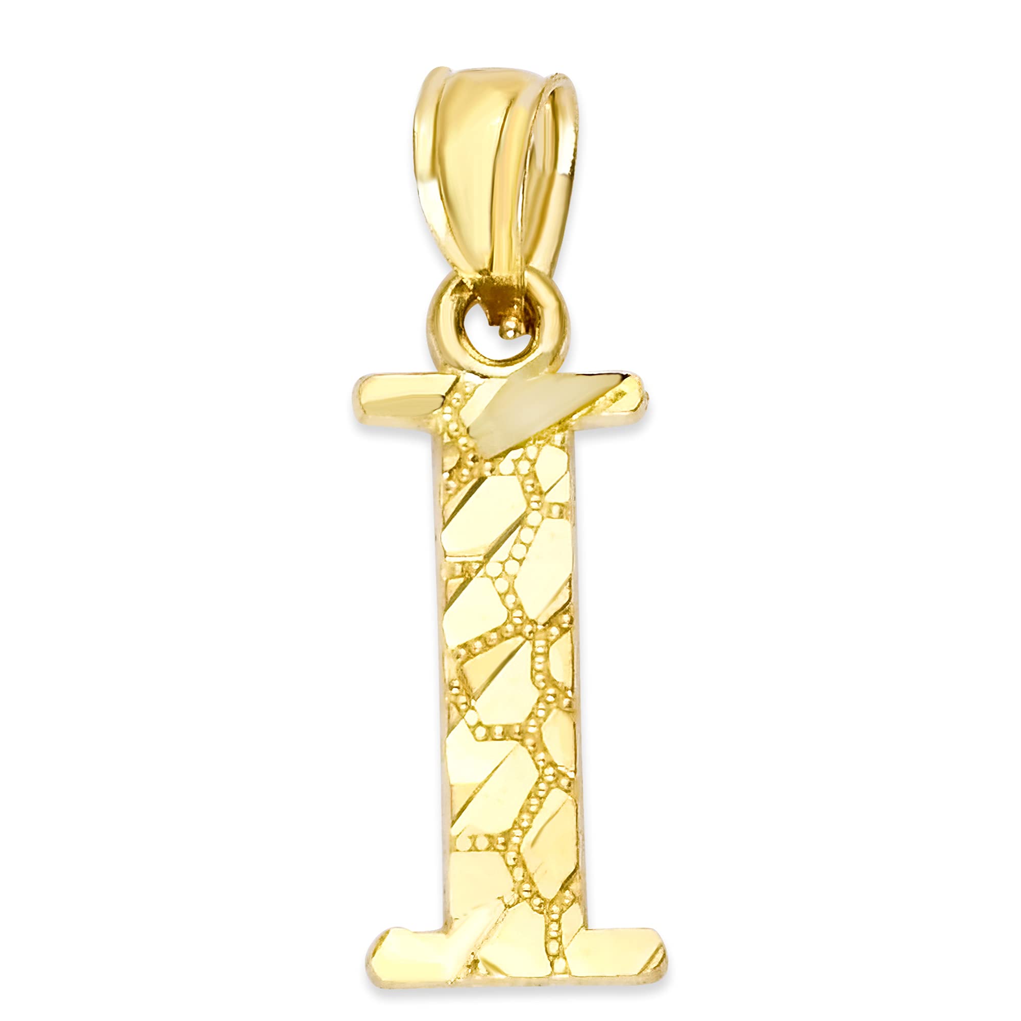 10K Solid Gold Initial Pendant - Personalized Letter Jewelry Gift for Her | Birthday, Anniversary, Valentine's Day