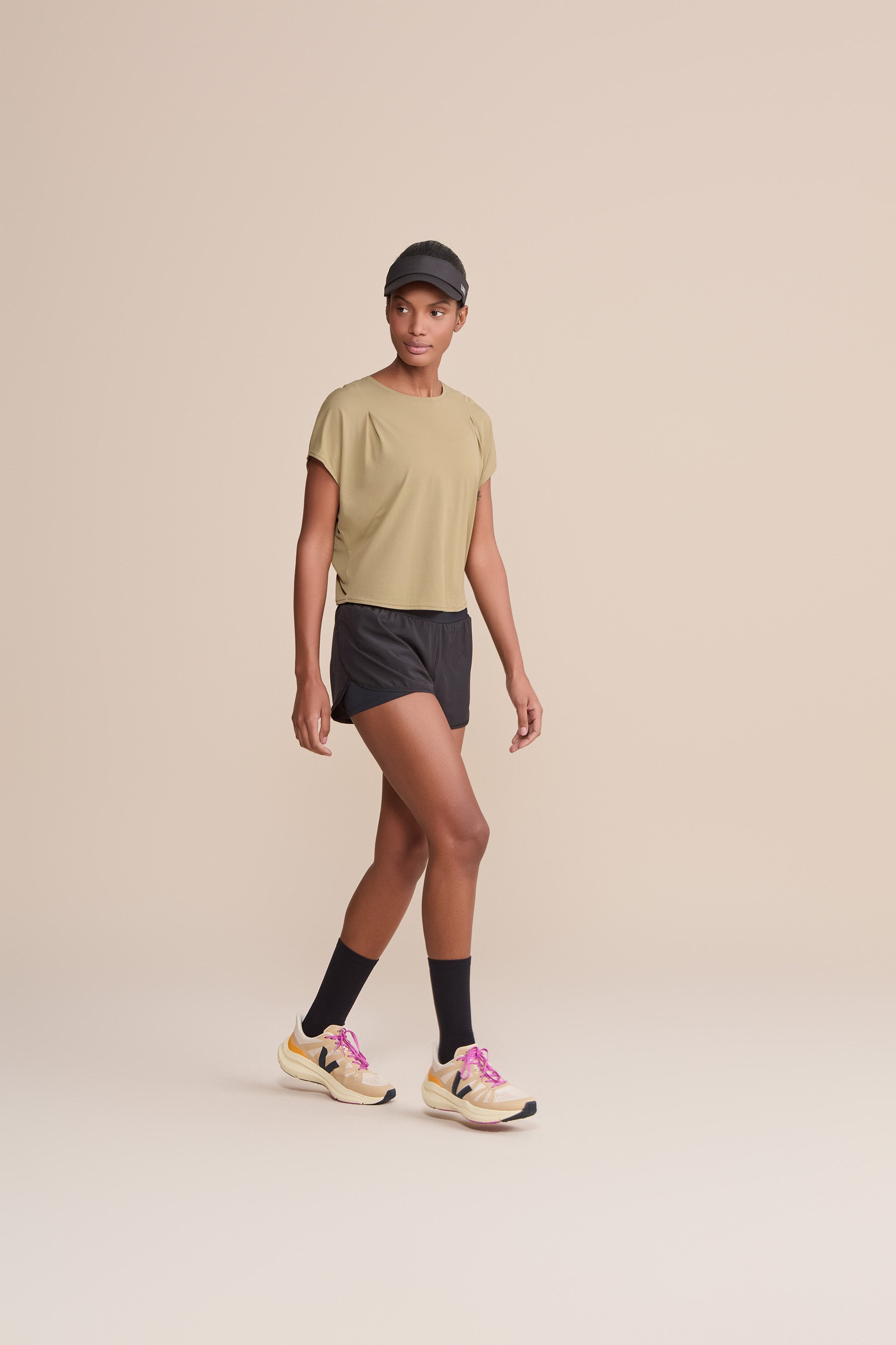 Comfort Pleat T-Shirt for Women - Soft Breathable Casual Tee - Perfect for Everyday Wear, Workouts & Layering