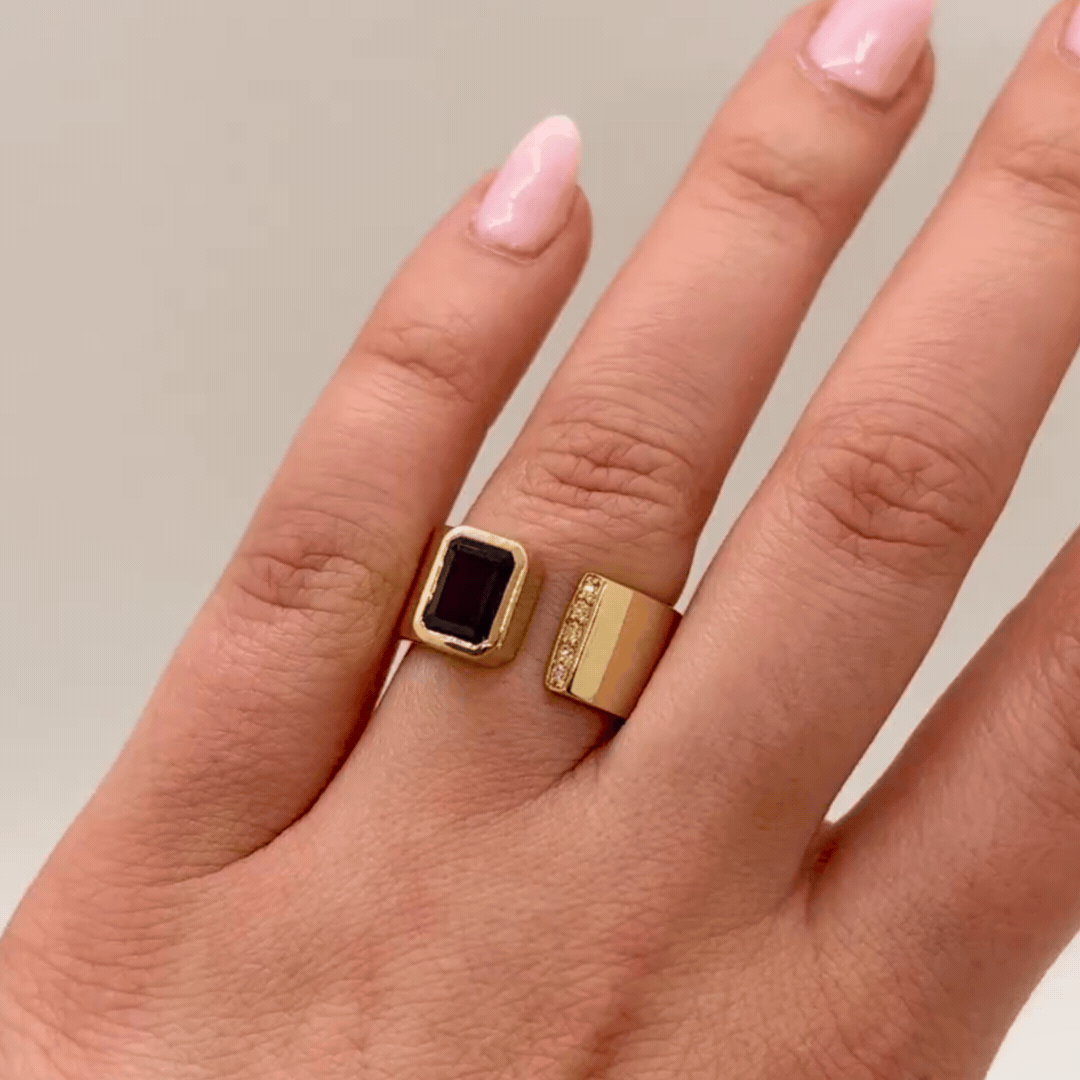 Gap Band With Pavé - Elegant Stackable Ring for Women, Perfect for Everyday Wear, Gift Giving & Special Occasions