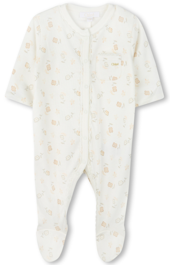 Chloe Baby Footie & Blanket Set for Newborn to 6 Months - Soft Cotton Pajamas & Swaddle Blanket for Cozy Sleep, Photo Shoots & Gift Giving