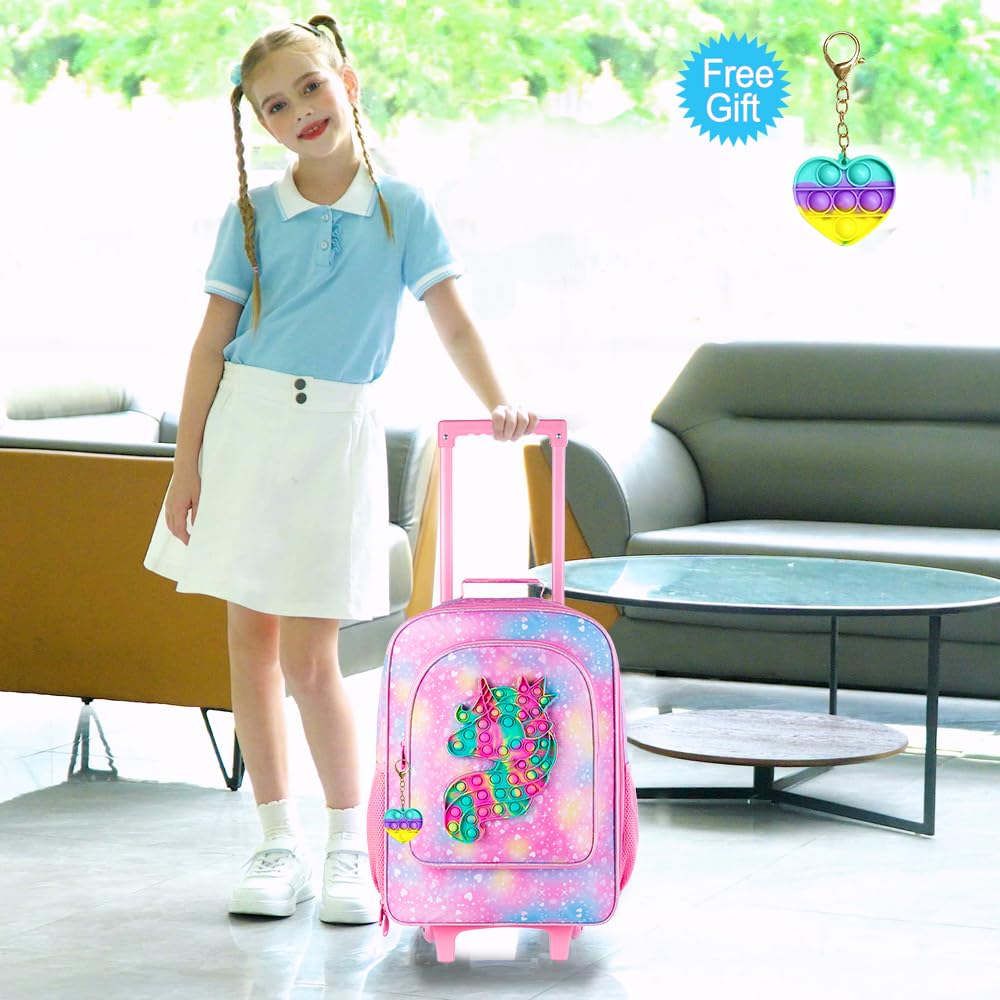 **Kids Rolling Suitcase with Wheels - Durable Carry-On Luggage for Toddlers, Boys & Girls - Perfect for Travel, School Trips & Family Vacations**