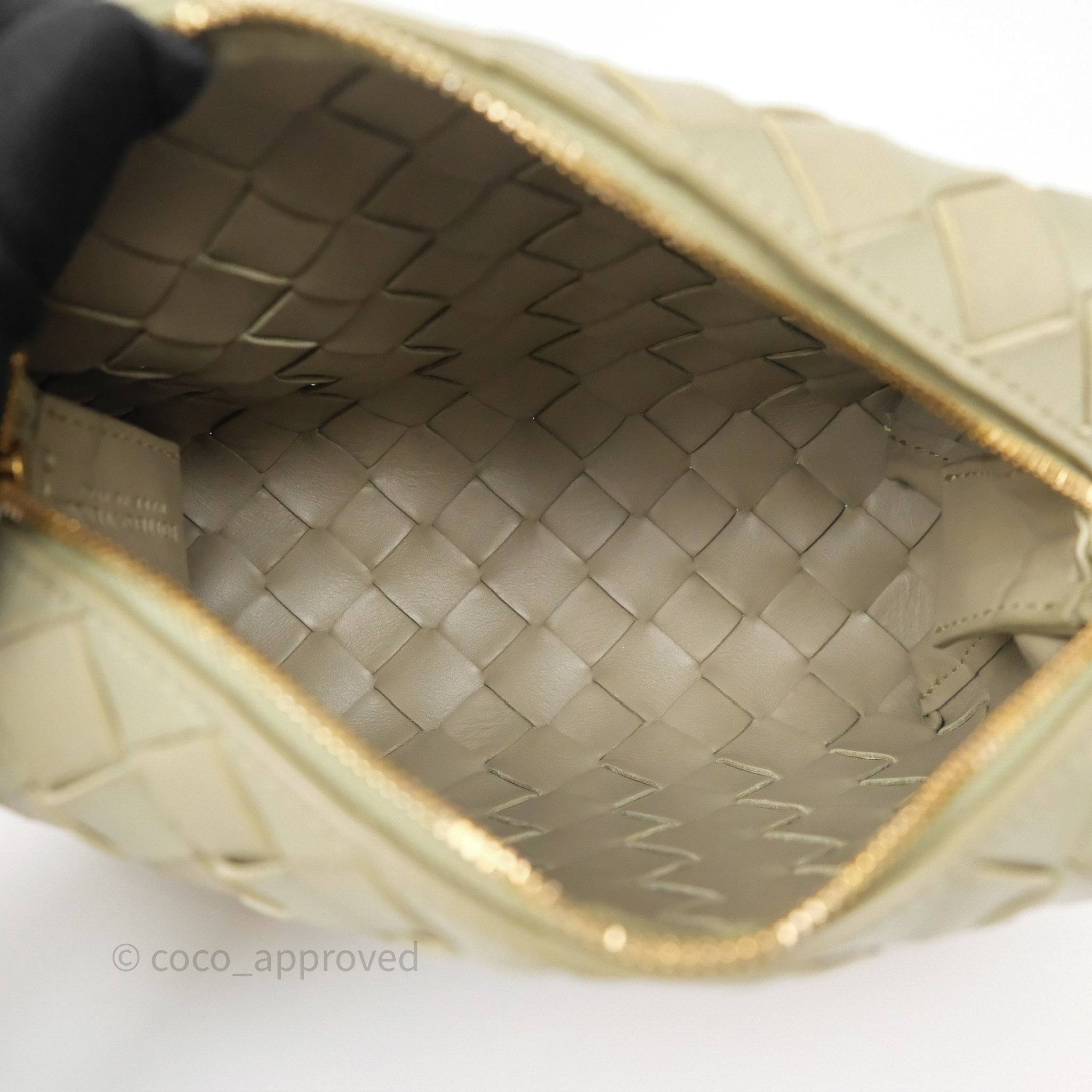 Bottega Veneta Loop Camera Bag - Intrecciato Lambskin Leather Crossbody Bag in Travertine | Stylish Everyday Purse for Women, Perfect for Work, Travel & Date Night