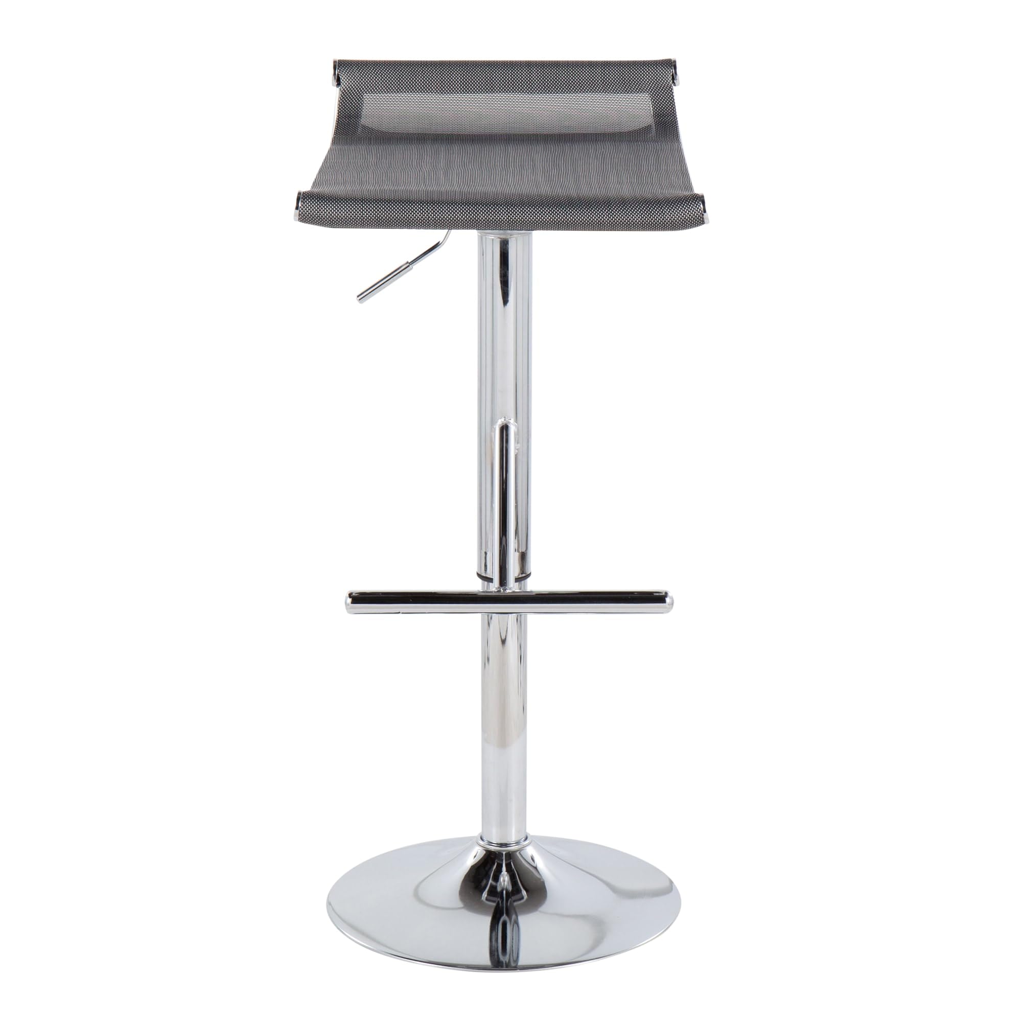 LumiSource Mirage Ale Adjustable Swivel Bar Stool - Chrome Metal Bar Chair with Height Adjustment for Kitchen Island, Home Bar & Counter Dining