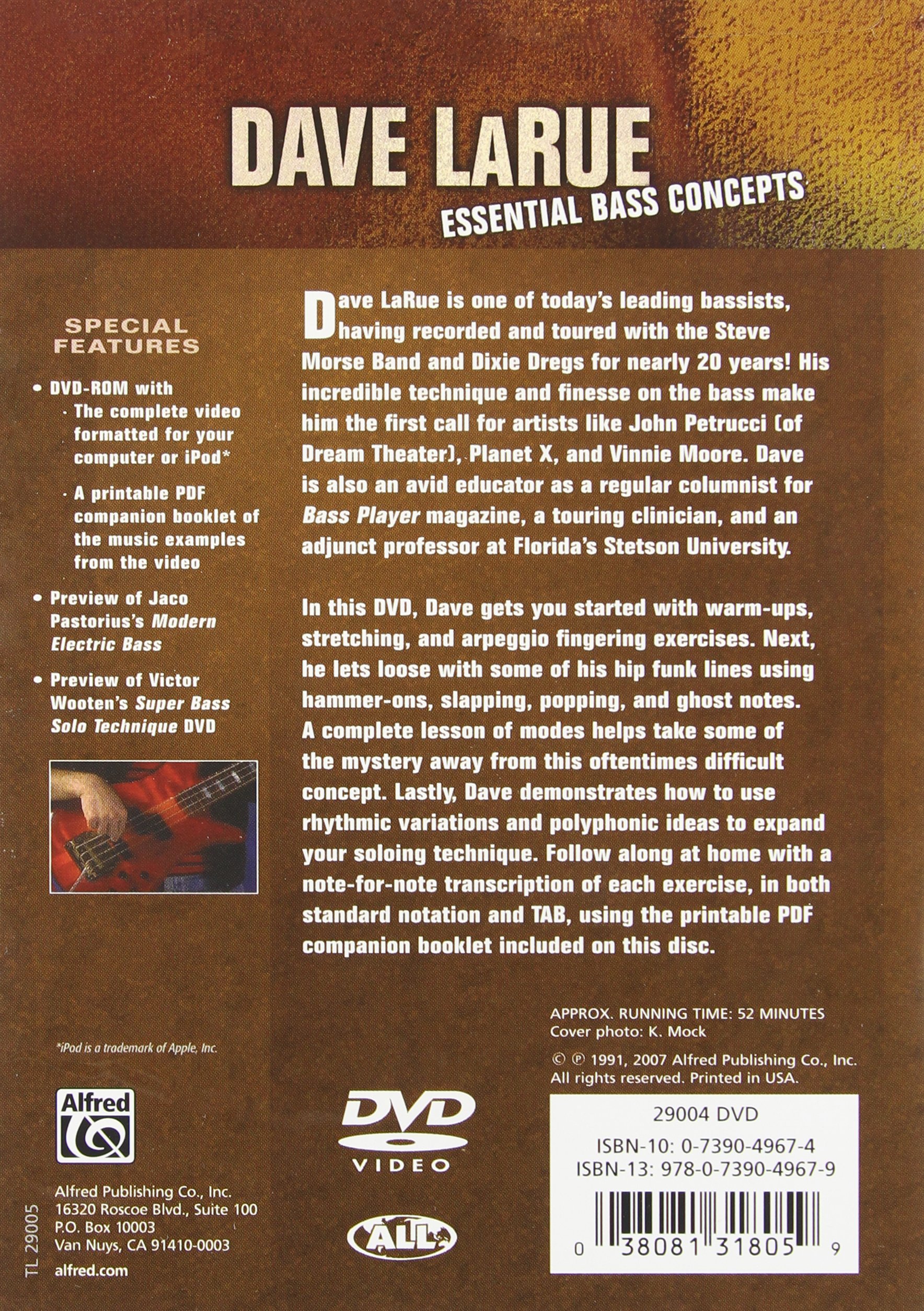 Dave LaRue - Essential Bass Concepts DVD | Learn Bass Guitar Techniques & Fundamentals | Perfect for Beginners & Intermediate Players
