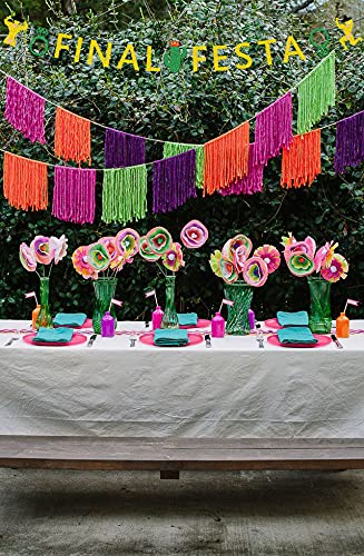 Final Fiesta Party Decorations - Mexican Fiesta Theme Party Supplies for Bachelorette, Wedding & Bridal Shower - Includes Banner & Cake Topper - Perfect for Last Fiesta Celebrations, Graduation Parties & Themed Events