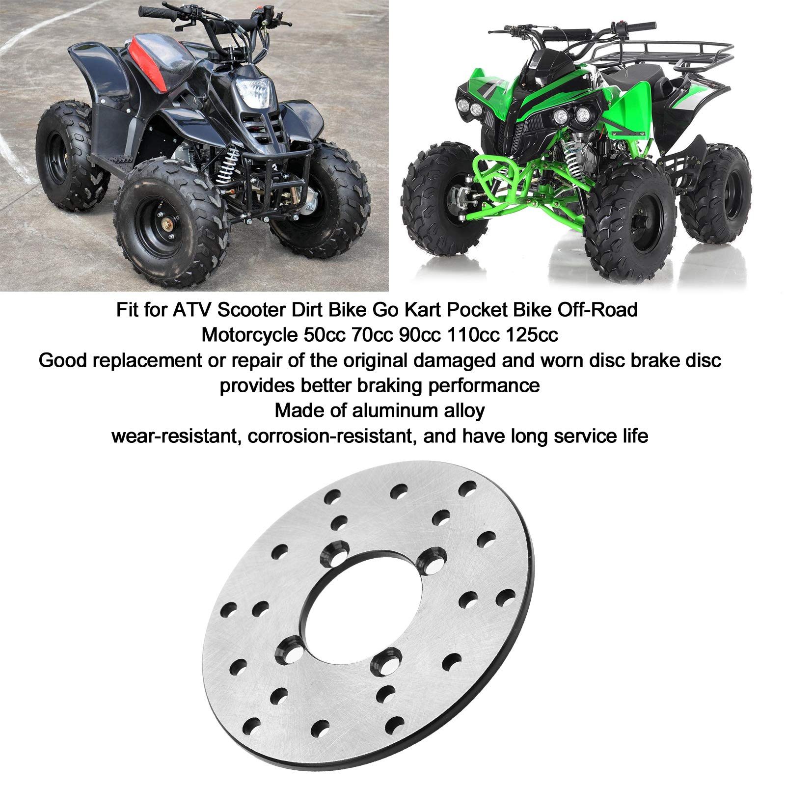 High-Performance Disc Brake Rotor & Plate for Scooter, Dirt Bike, Kart, Pocket Bike & Off-Road Motorcycle - Durable Braking Solution for Racing, Trail Riding & Urban Commuting