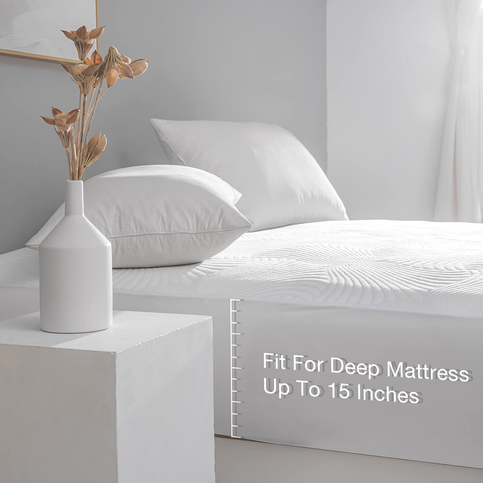 Electric Heated Mattress Pad Queen Size - 10 Adjustable Heat Settings with Memory Timer (1-12 Hours) & Auto Shut-Off - Soft Lighted Button Controls - Perfect for Cold Winter Nights & Arthritis Pain Relief