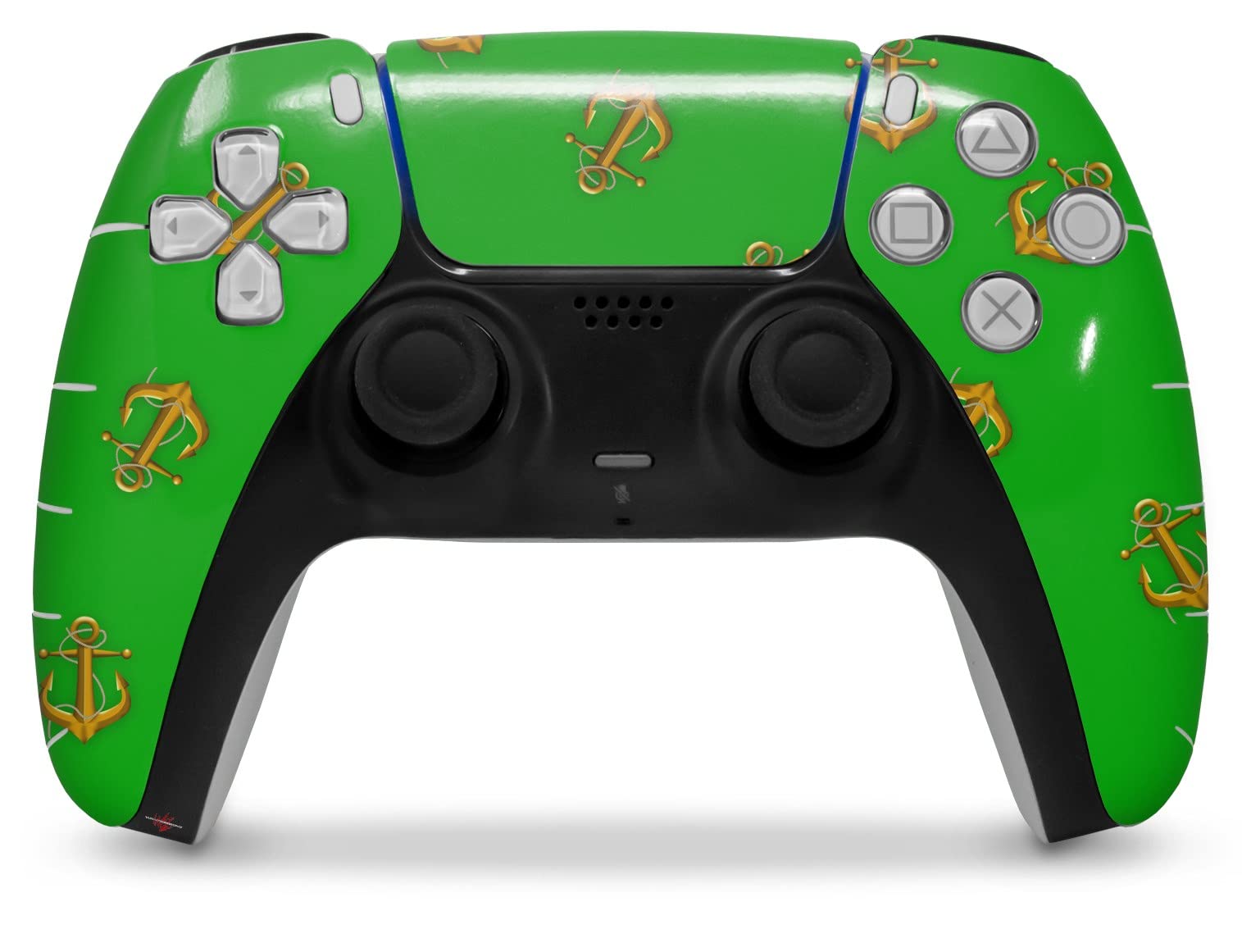 PS5 DualSense Controller Skin Wrap - Anchors Away Green for Gaming Protection
