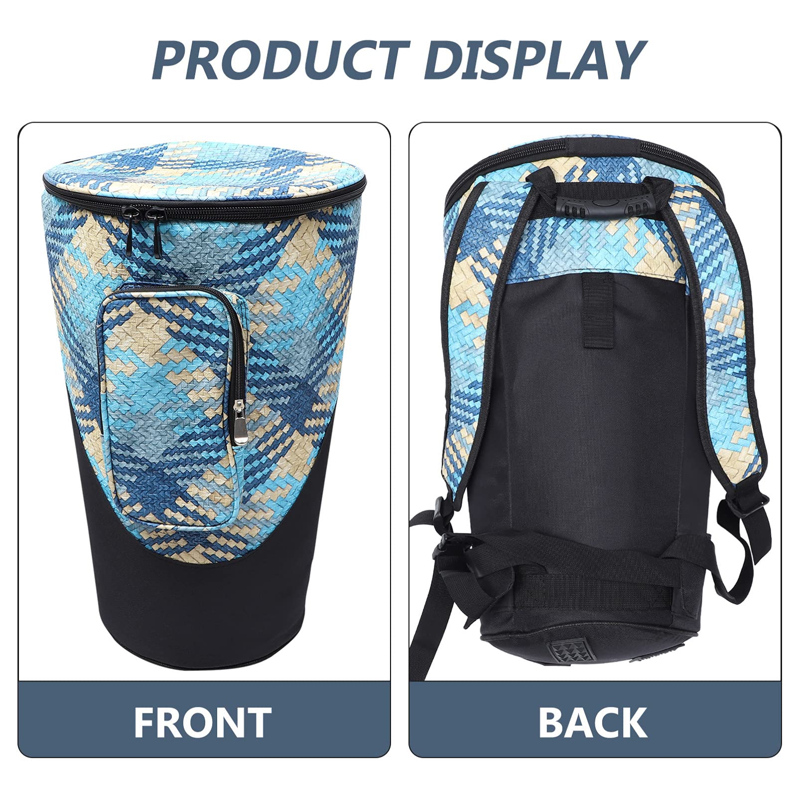 EXCEART Djembe Drum Bag 8-12 Inches - African Drum Gig Bag with Shoulder Strap, Oxford Cloth Case for 10-12 Inch Djembes - Perfect for Travel, Performances & Kids Drumming Practice