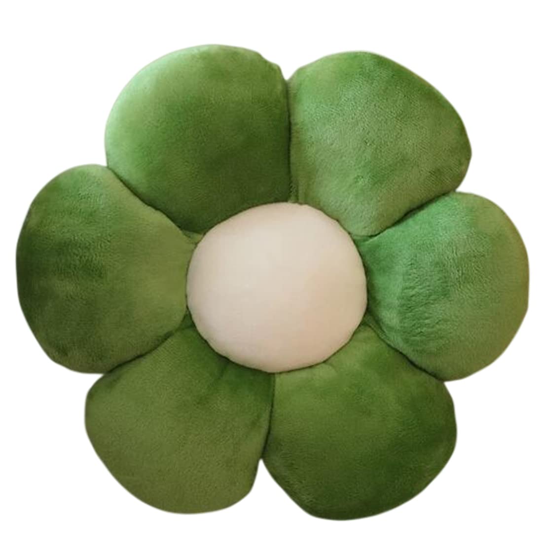 **Cute Flower Pillow - Soft & Comfortable Home & Office Cushion for Sofa, Car, Bed (30cm, Dark Green) - Perfect for Relaxation, Work & Travel**
