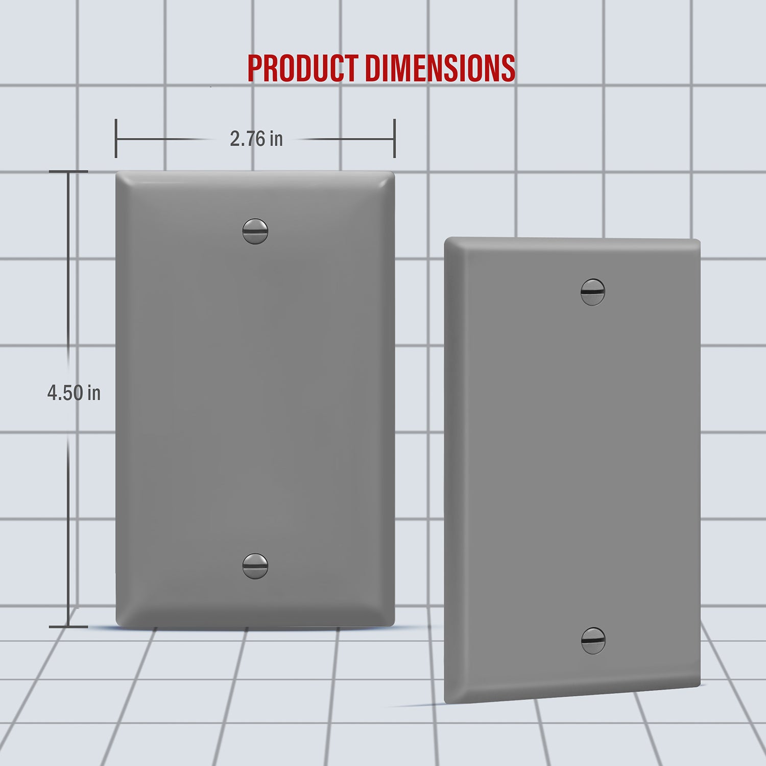 1 Gang Blank Wall Plate Cover - Light Almond Finish - Standard Size for Electrical Outlets - Perfect for Home, Office & Renovation Projects
