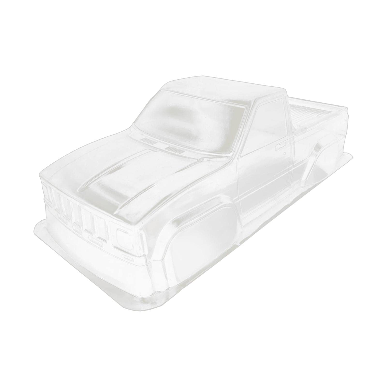 1/10 RC Car Body Shell - 313mm Unpainted Clear Lexan for Crawler & Off-Road - Fits 12.3