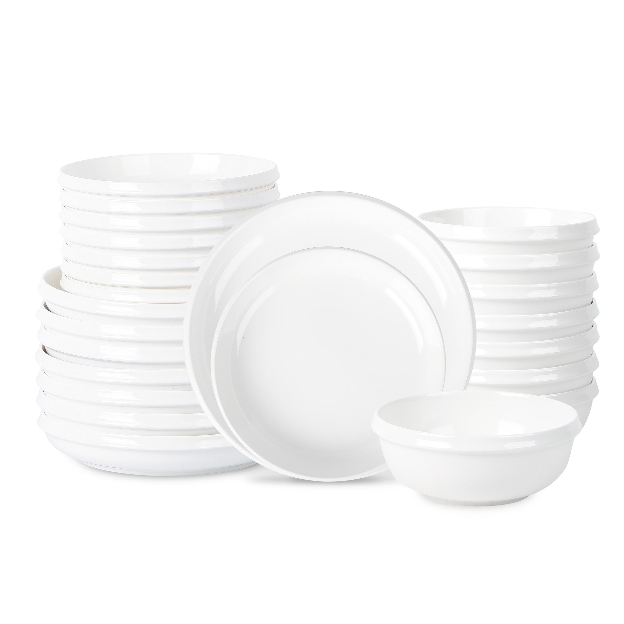 Premium White Porcelain Dinnerware Set - Elegant 16-Piece Dinner Plate Set for Formal Dining, Entertaining & Special Occasions