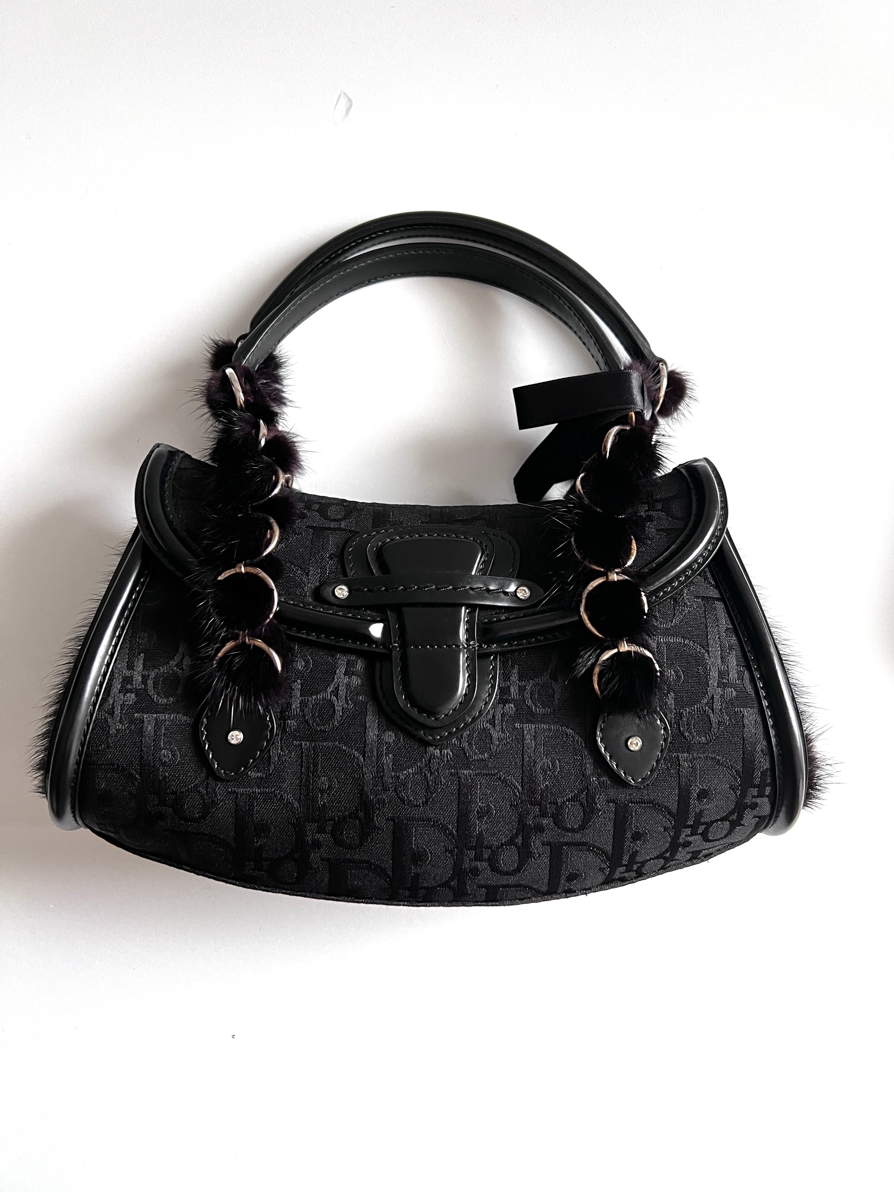 Dior Small Punk Bag with Mink Fur Decoration - Stylish Crossbody Purse for Women, Perfect for Parties, Dates & Night Out
