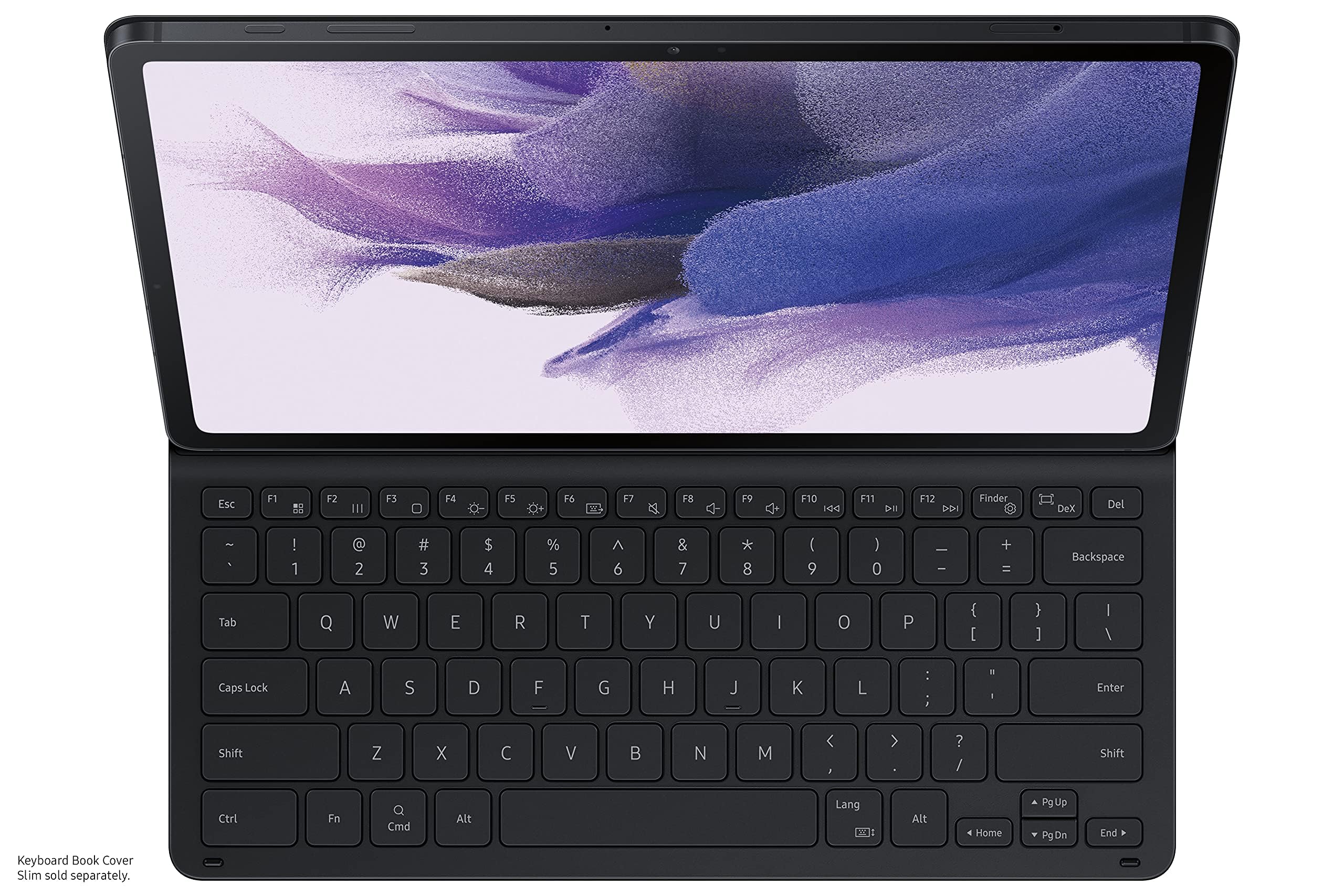 Samsung Galaxy Tab S8+/S7 FE/S7+ Lite Keyboard Case - Slim Protective Cover with Large Keys, S Pen Holder, Ultra Lightweight & Durable (US Version, Black) - Perfect for Work, Study & Travel