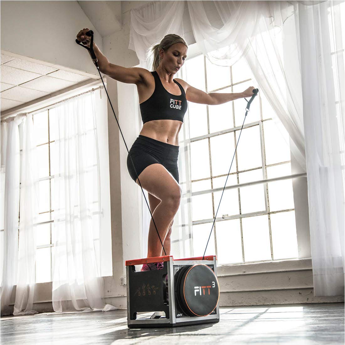 FITT Cube Total Body Workout Machine for HIIT Training - Adjustable Home Gym Equipment for Men & Women - Perfect for Small Spaces & High Intensity Interval Training
