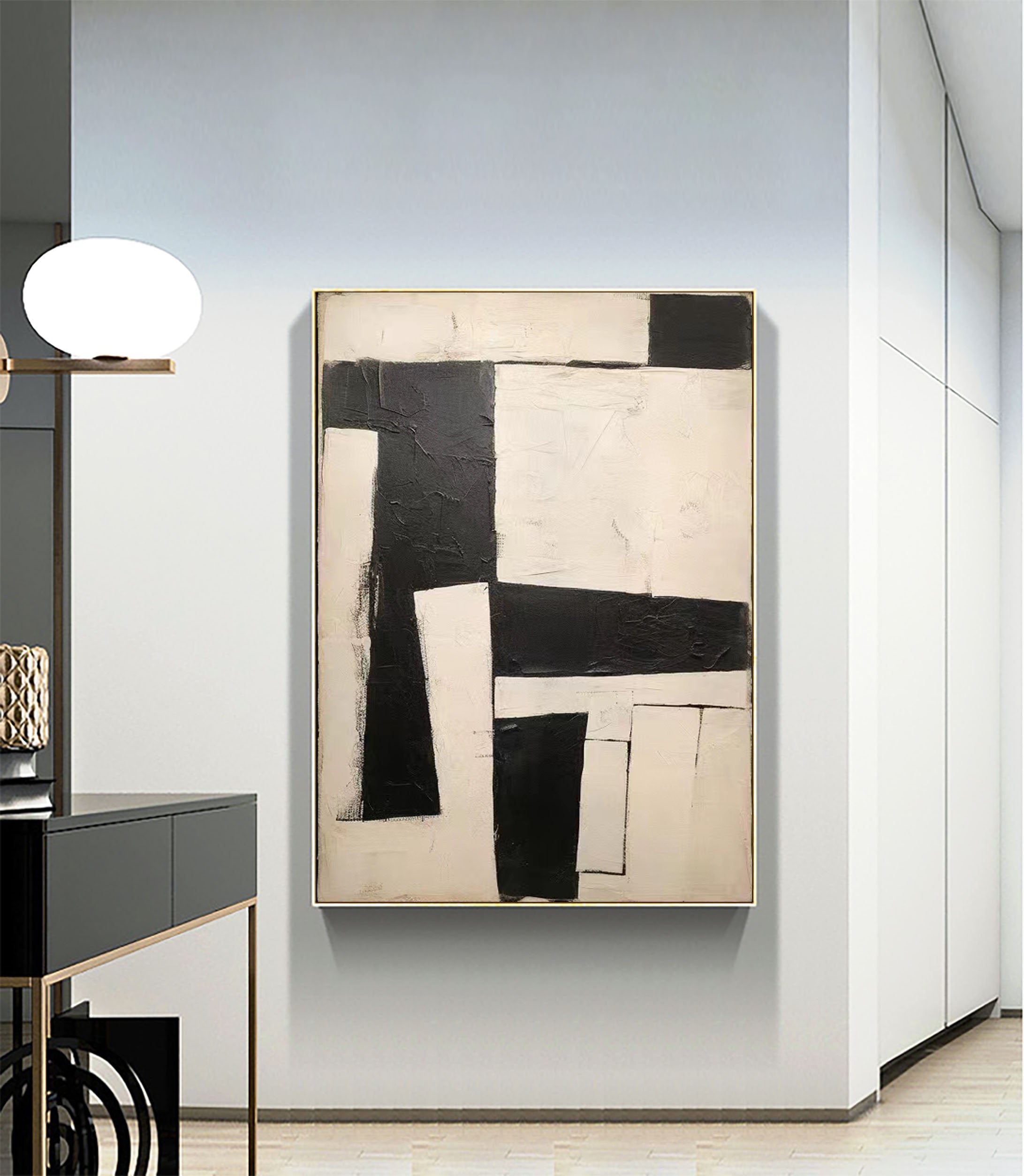 Beige & Brown Abstract Wall Art Print #BB043 - Modern Home Decor for Living Room, Bedroom & Office
