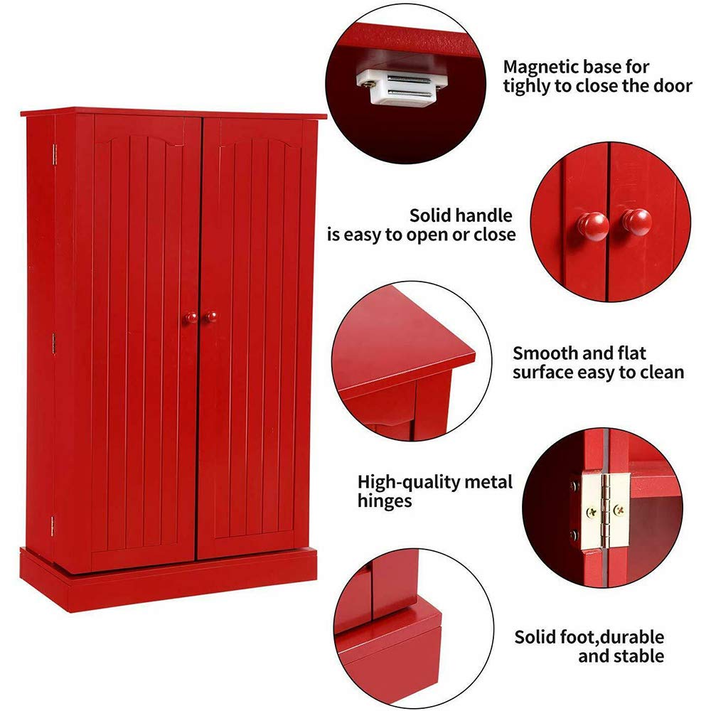 Solid Wood Kitchen Pantry Cabinet - 23.2