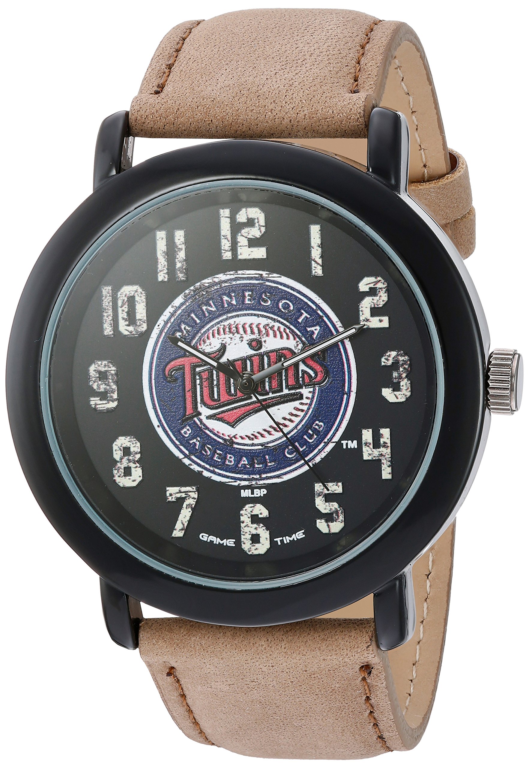 Vintage Japanese-Quartz Watch for Men - Leather Strap, Beige (MLB-TBK-MIN) | Casual & Office Wear